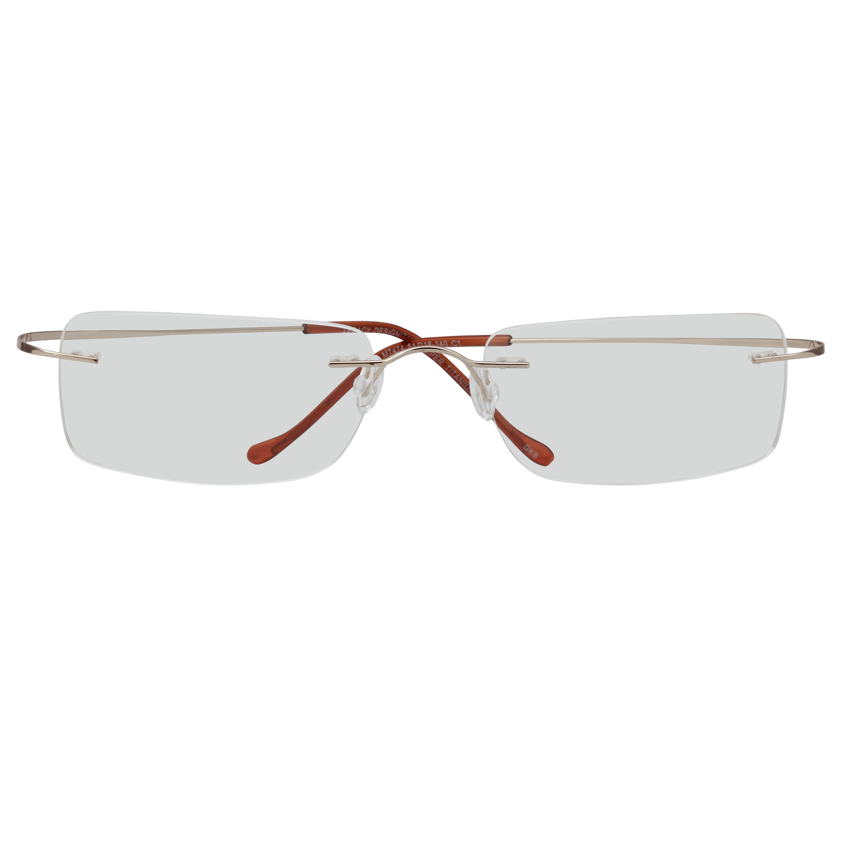 Inspira M7474 Frame Gold Unisex RimLess Titanium Frame — Gold frame