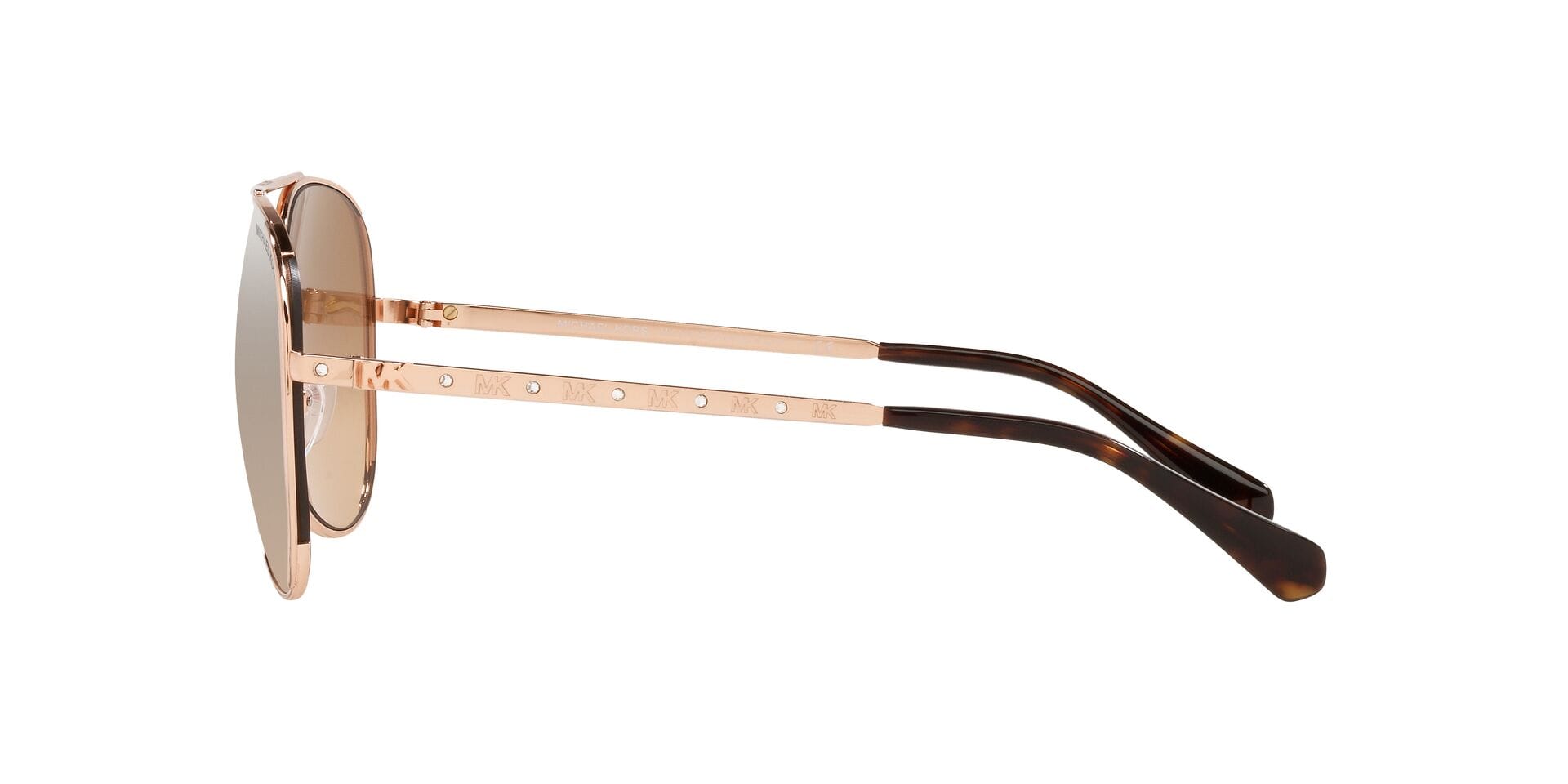 Michael Kors 0MK1101B Sunglass Rose Gold Female Full Metal Sunglass — Rose Gold frame — view 3