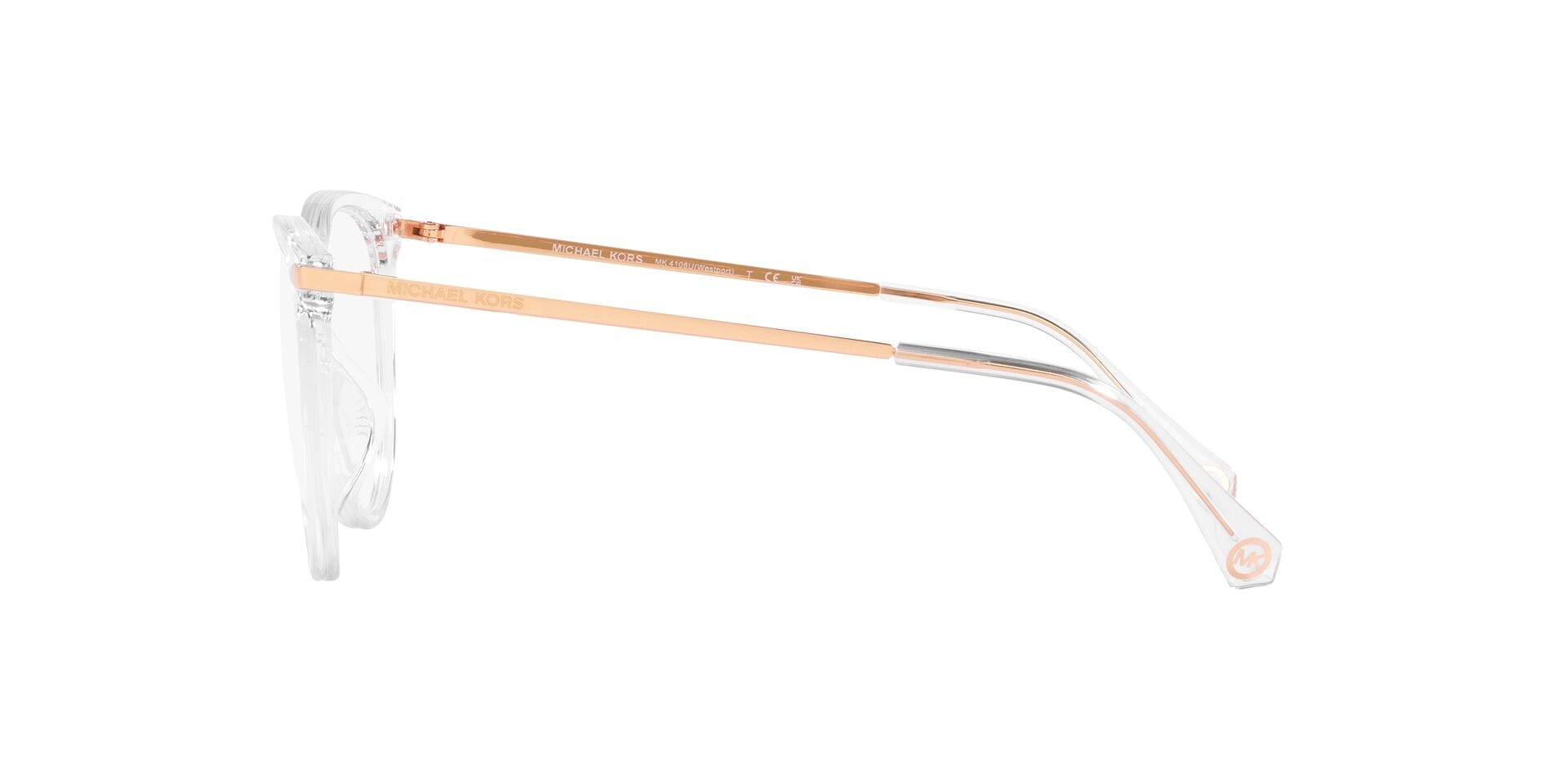 Michael Kors 0MK4106U Frame Transparent Female Full Metal Frame — Transparent frame — view 3