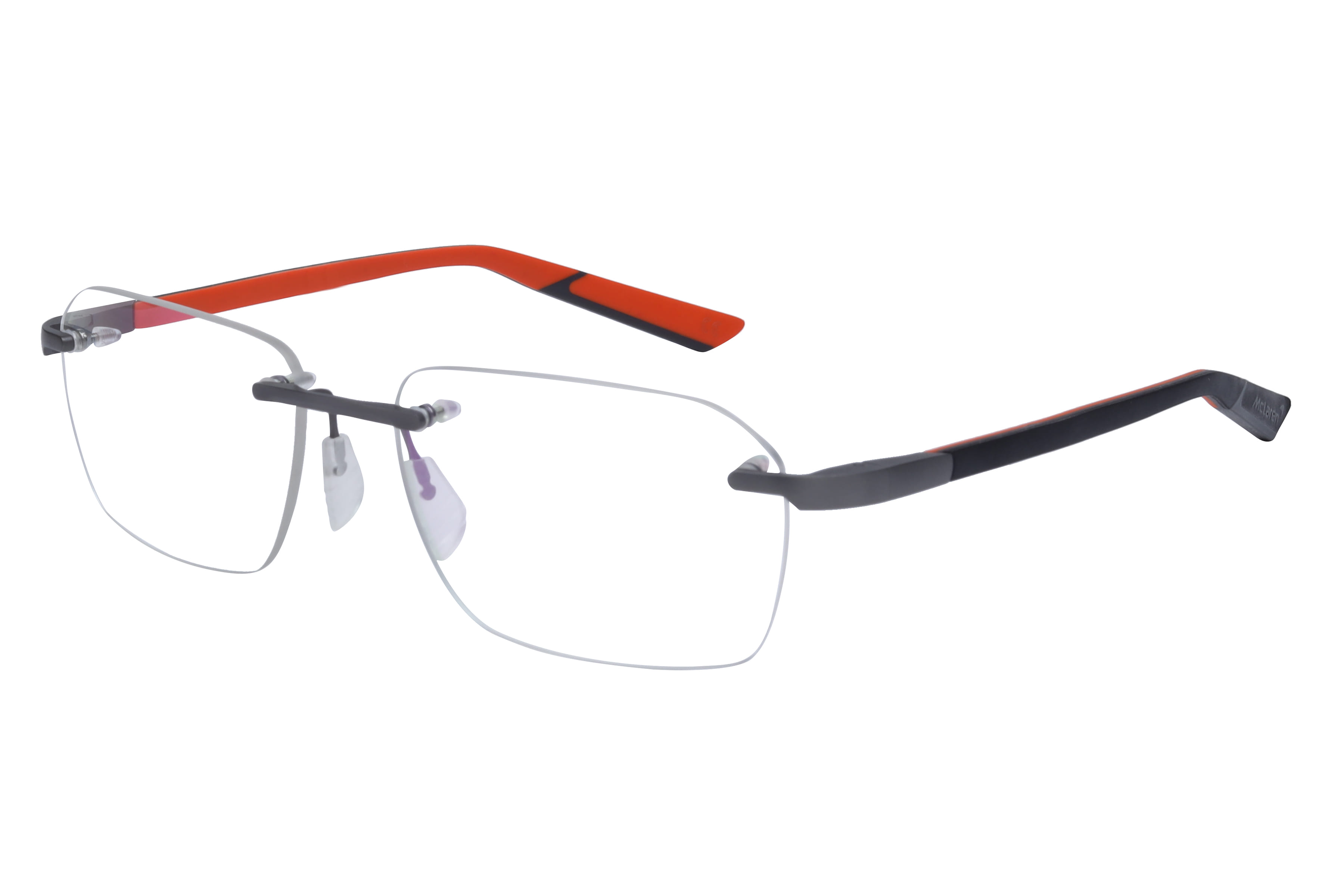 Mclaren MS-85O09 Frame Grey Male RimLess Rubber Frame — Grey frame — view 2