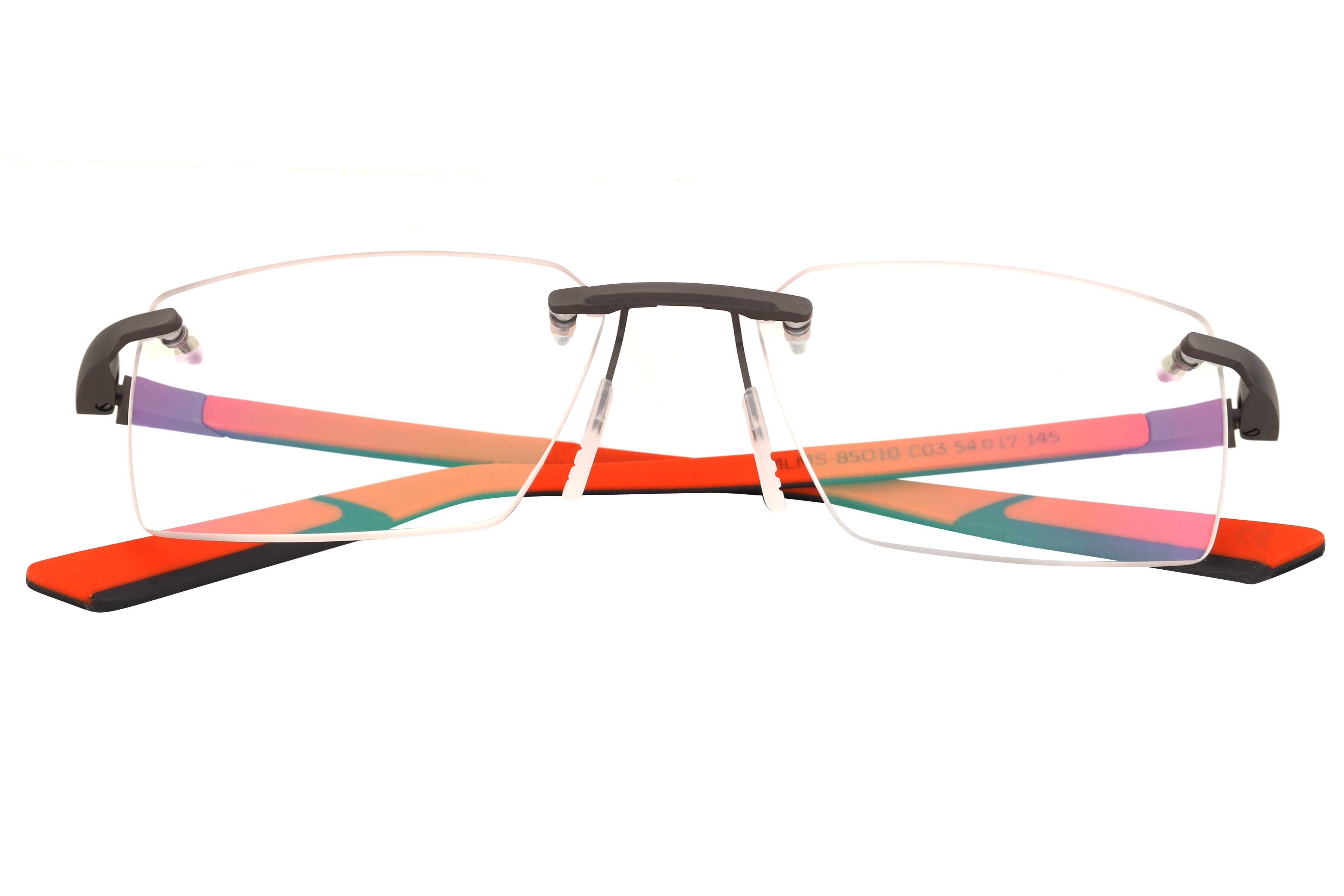 Mclaren MS-85O10 Frame Grey Male RimLess Rubber Frame — Grey frame — view 4