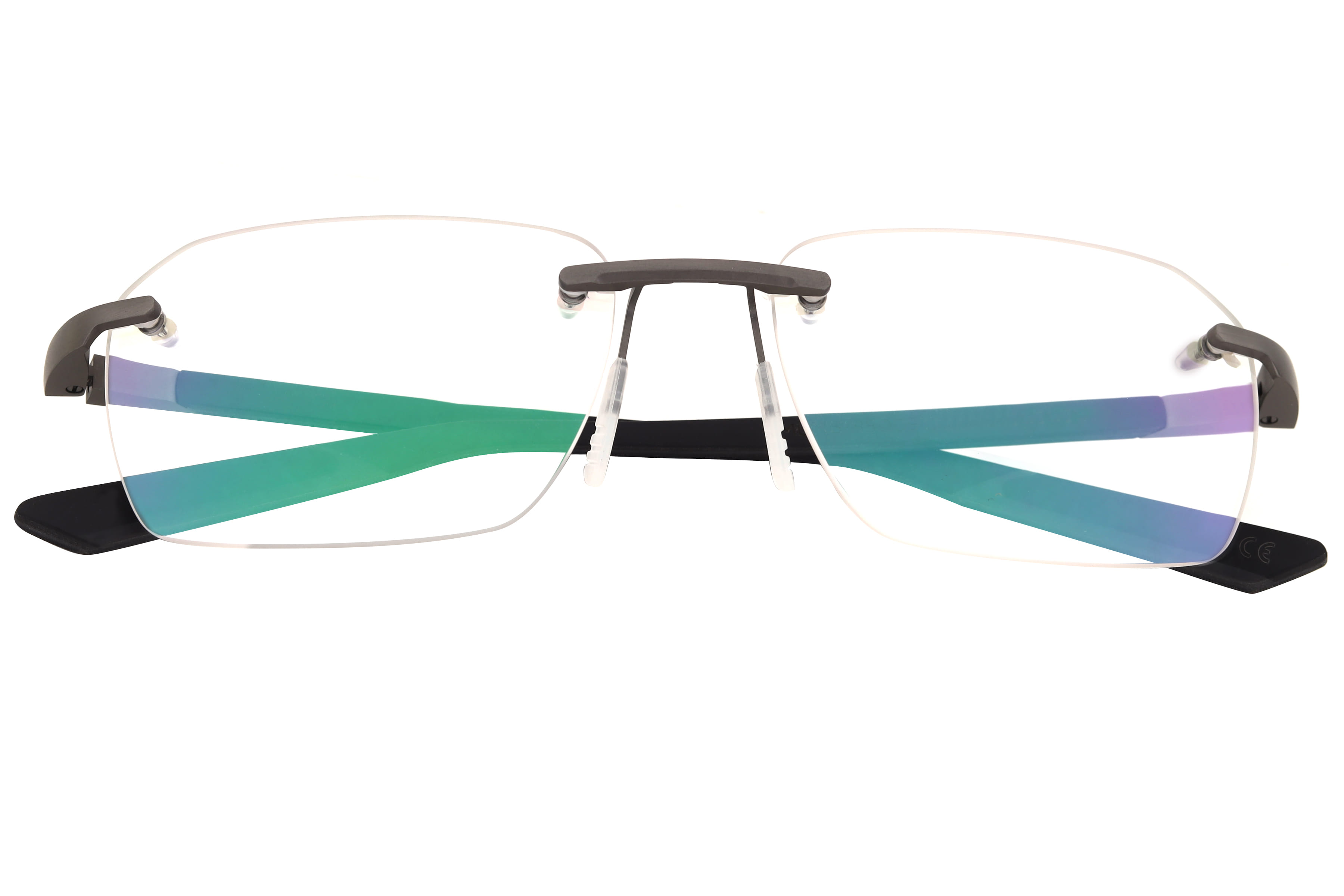 Mclaren MS-85O09 Frame Grey Male RimLess Rubber Frame — Grey frame — view 4