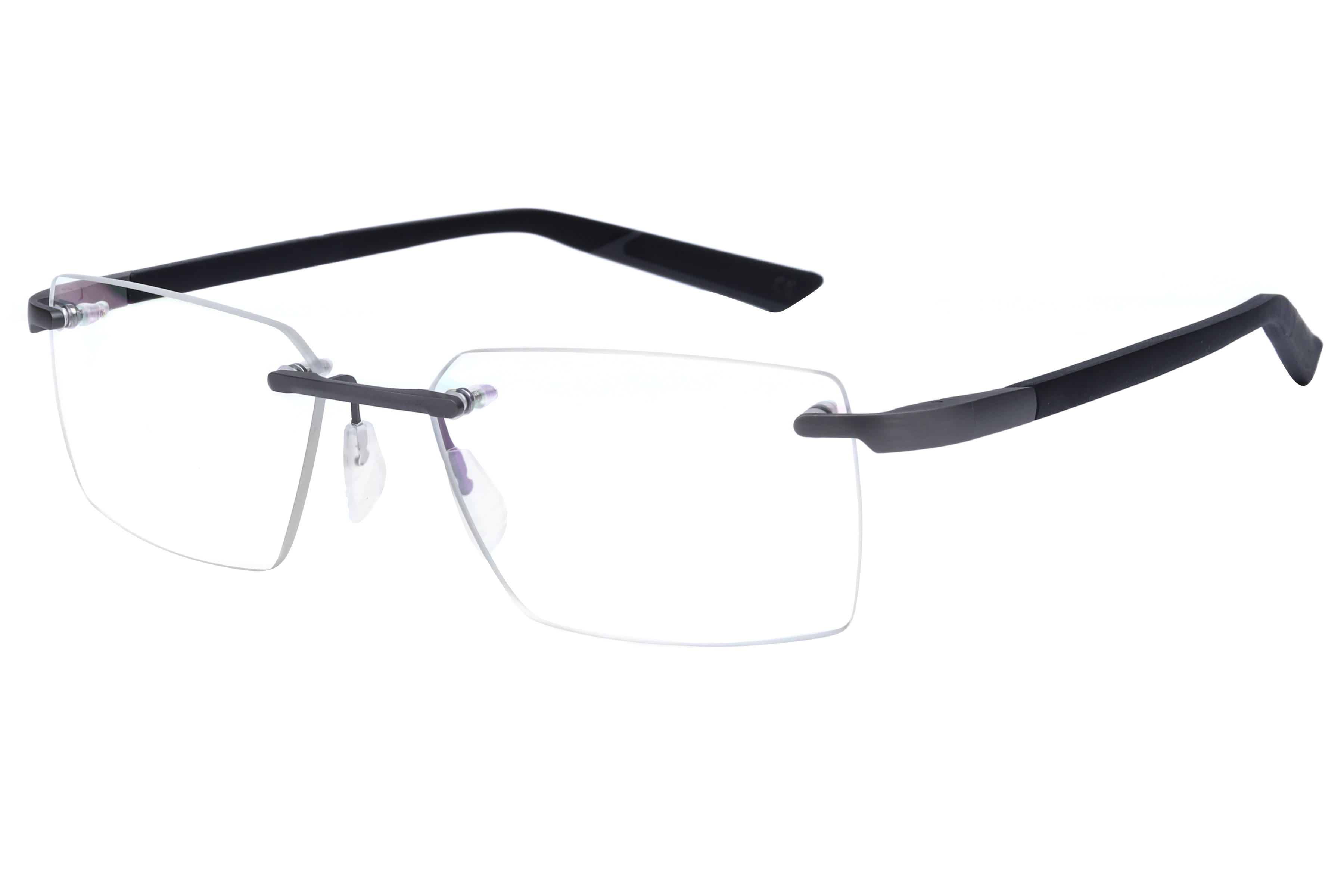 Mclaren MS-85O10 Frame Grey Male RimLess Rubber Frame — Grey frame — view 1