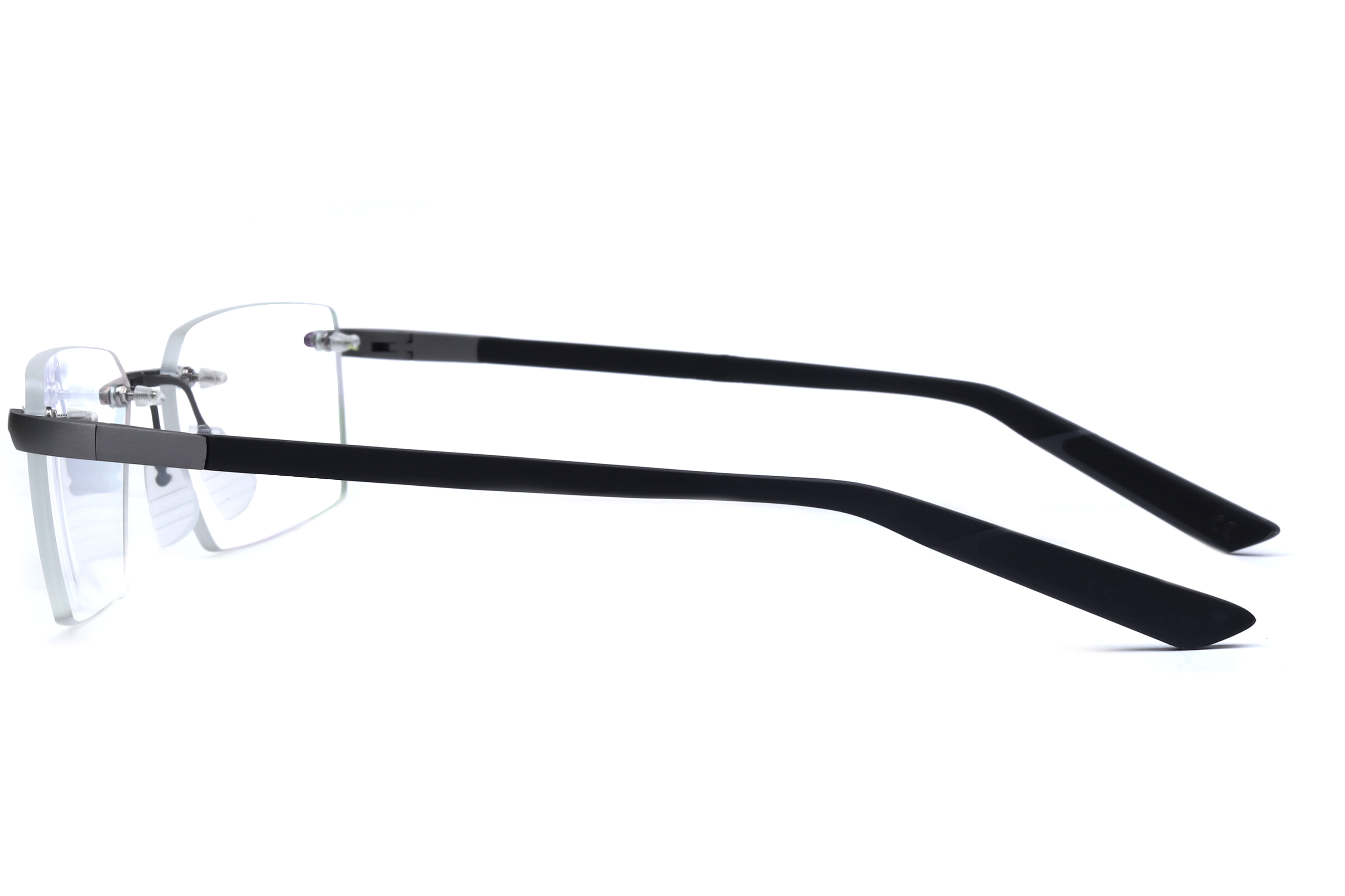 Mclaren MS-85O10 Frame Grey Male RimLess Rubber Frame — Grey frame — view 3