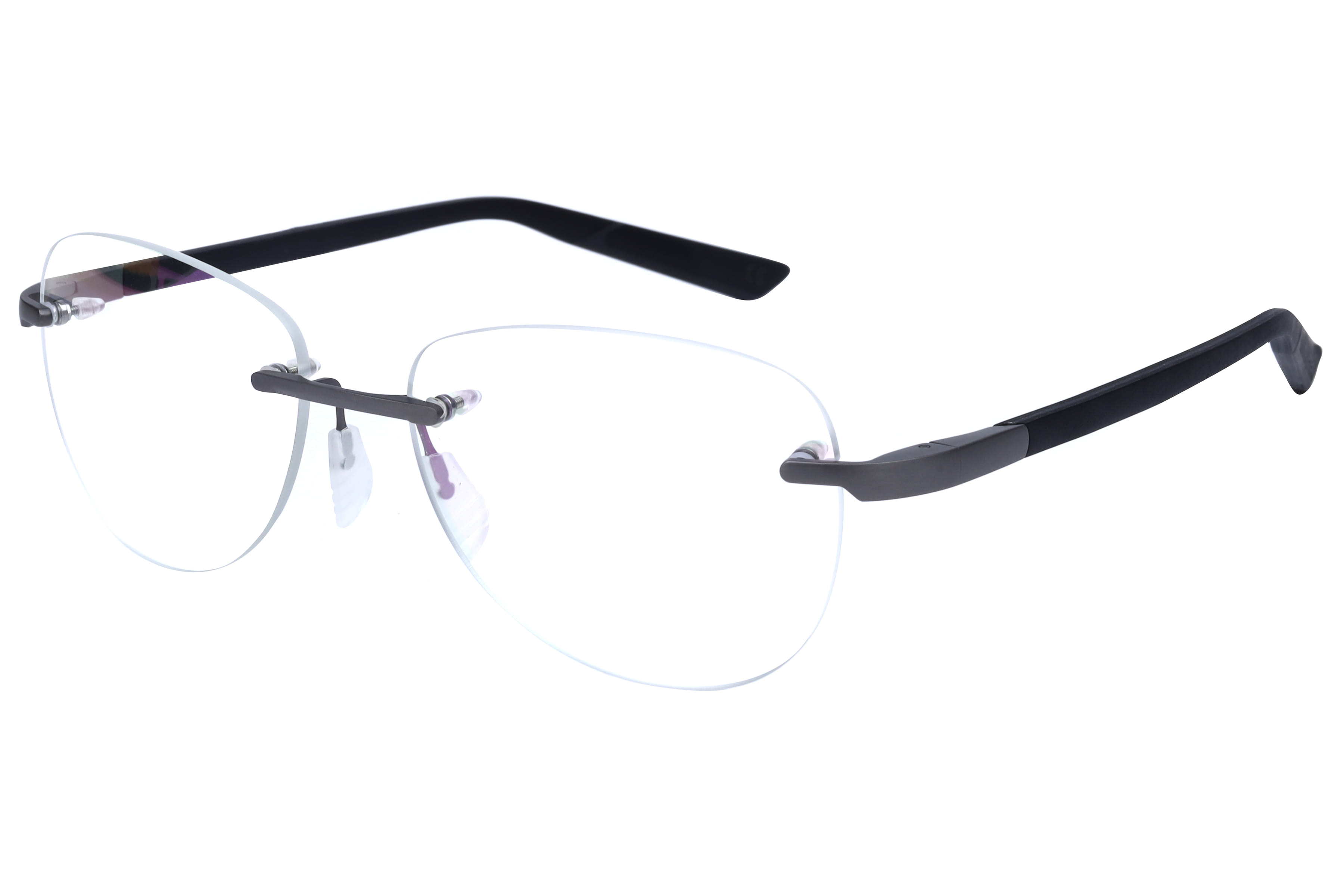 Mclaren MS-85O07 Frame Grey Male RimLess Rubber Frame — Grey frame — view 2
