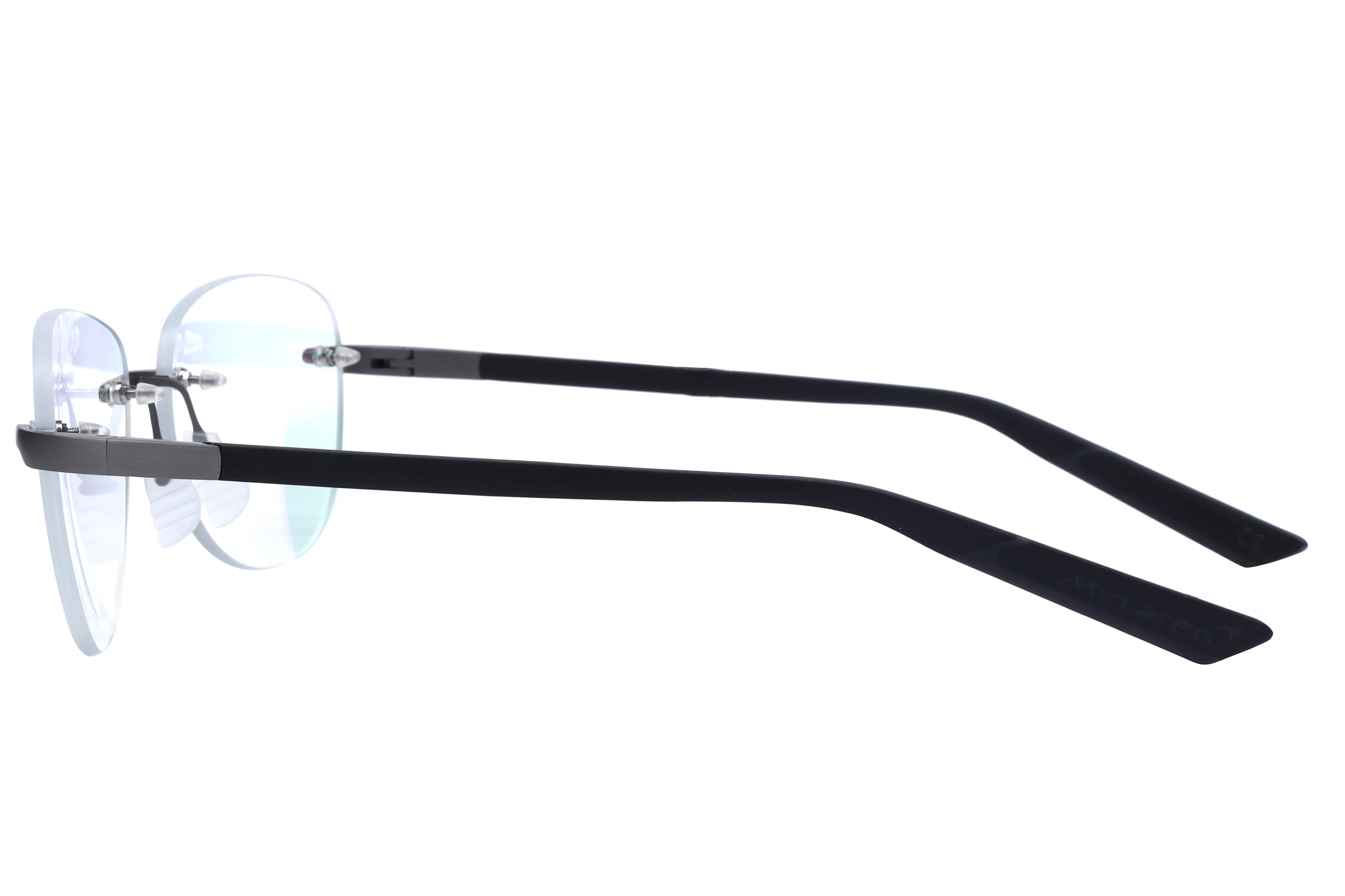 Mclaren MS-85O07 Frame Grey Male RimLess Rubber Frame — Grey frame — view 3