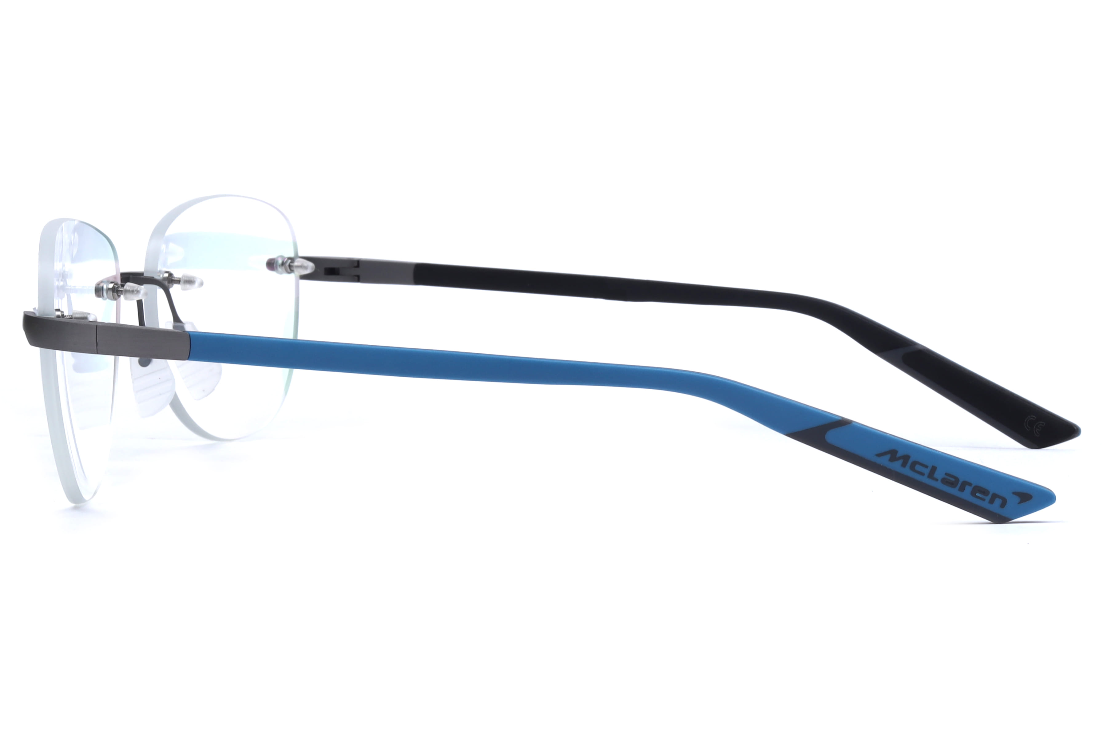 Mclaren MS-85O07 Frame Grey Male RimLess Rubber Frame — Grey frame — view 3