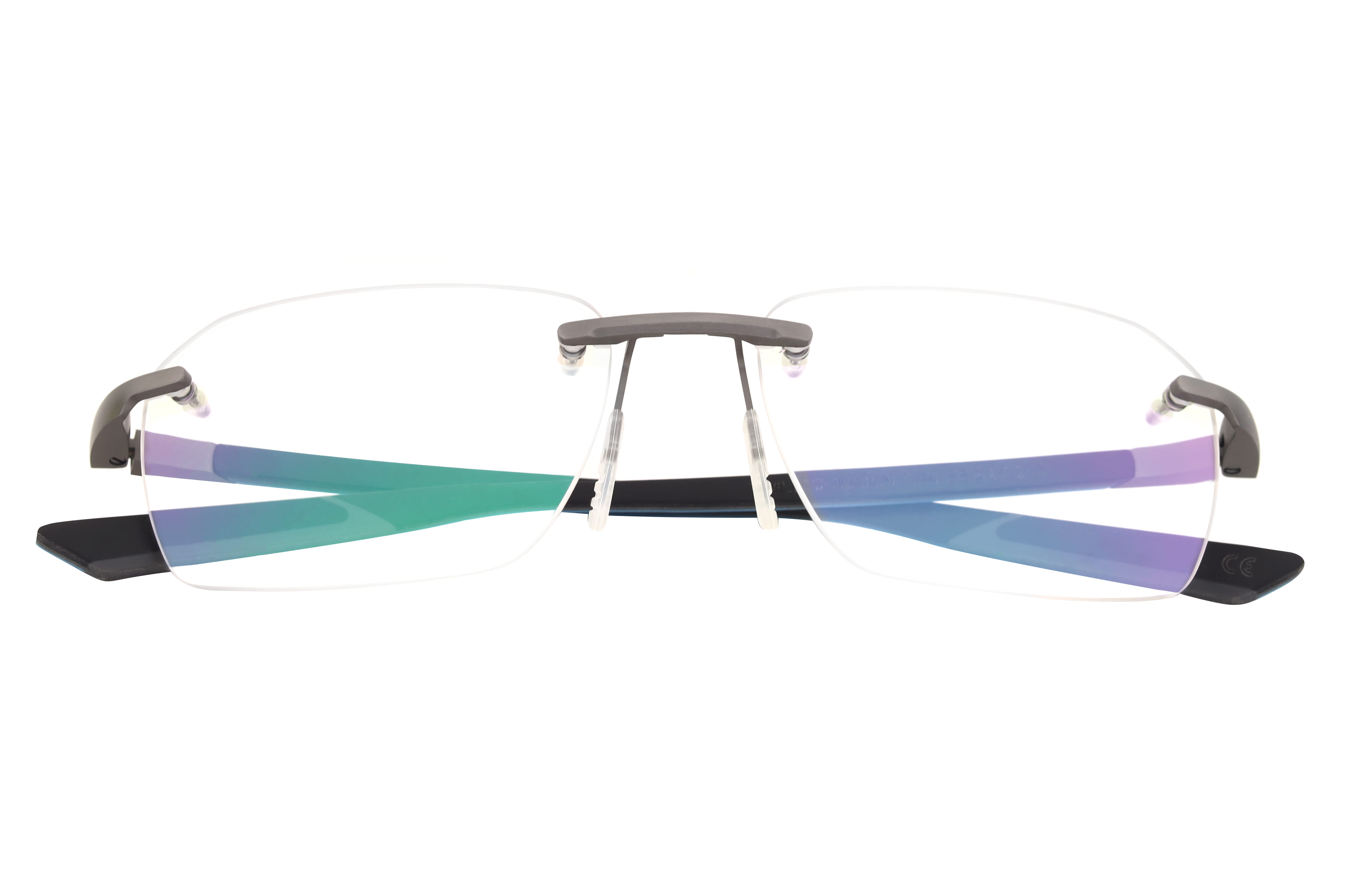 Mclaren MS-85O09 Frame Grey Male RimLess Rubber Frame — Grey frame — view 3
