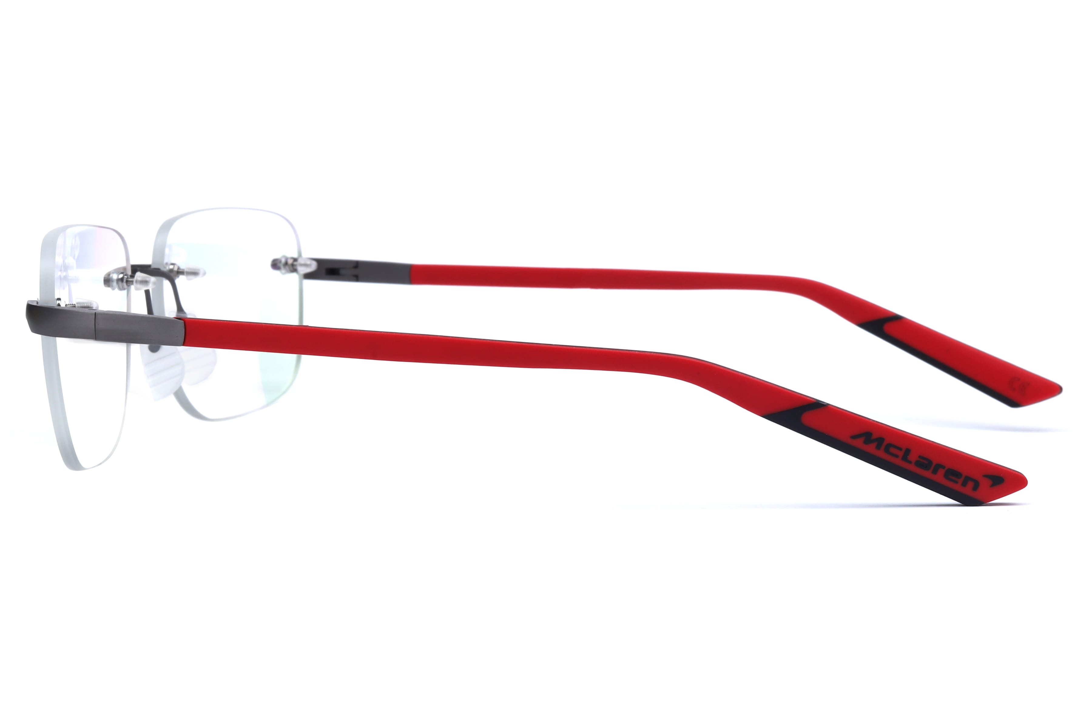 Mclaren MS-85O03 Frame Grey Male RimLess Rubber Frame — Grey frame — view 3