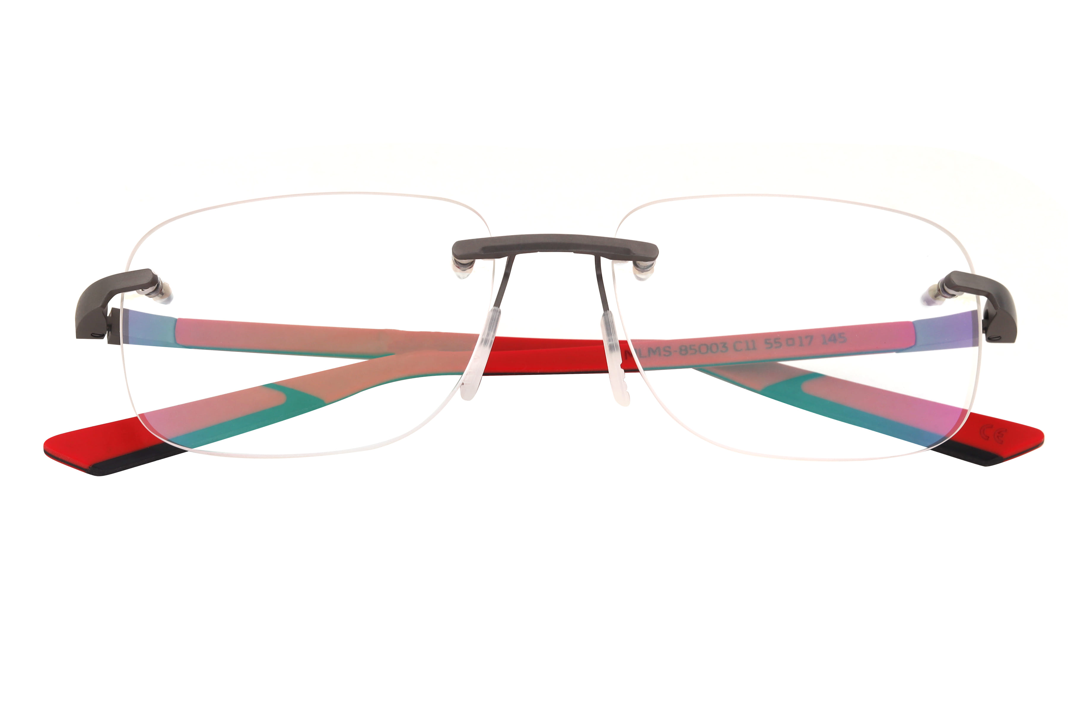 Mclaren MS-85O03 Frame Grey Male RimLess Rubber Frame — Grey frame — view 4