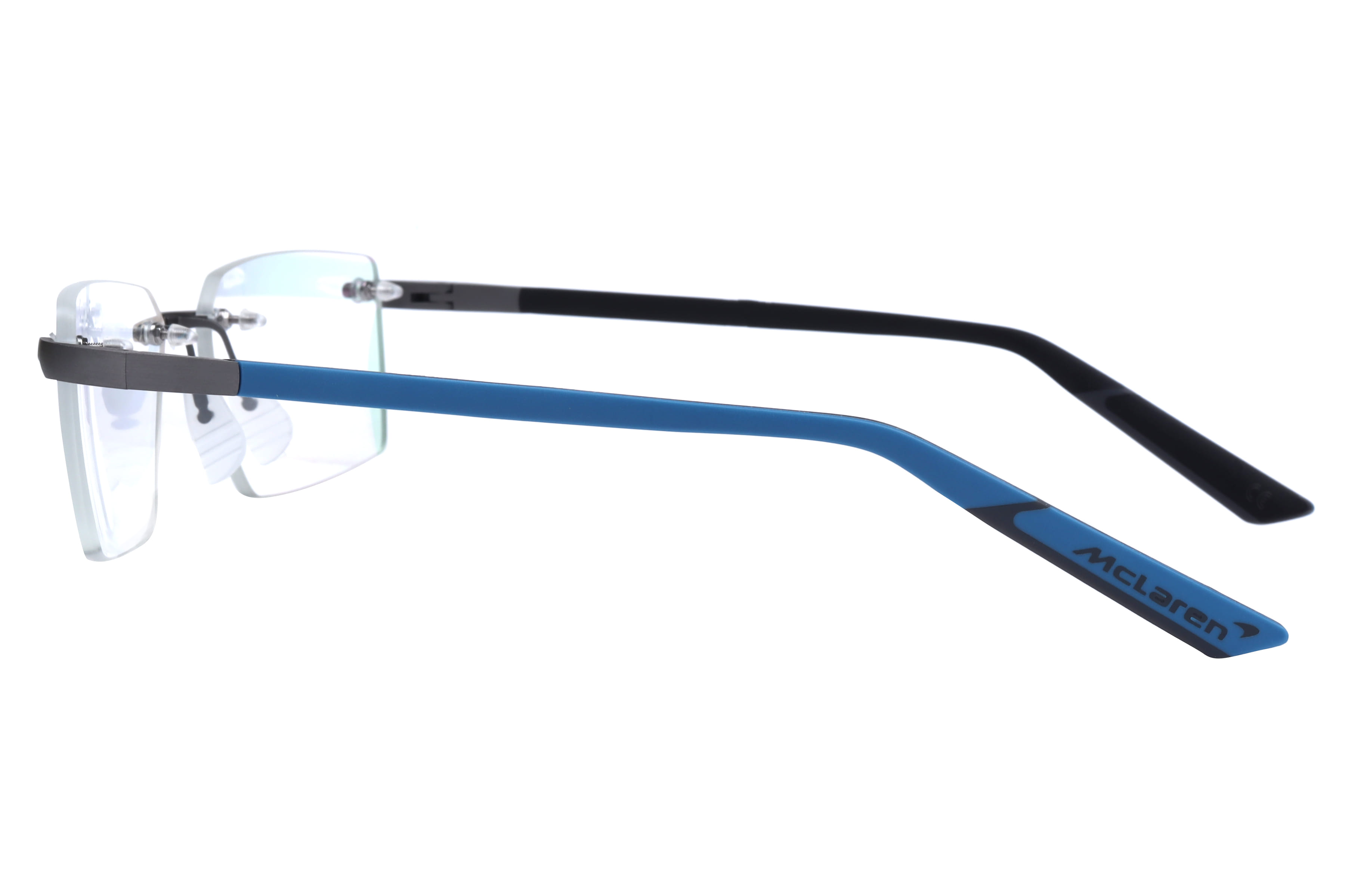 Mclaren MS-85O10 Frame Grey Male RimLess Rubber Frame — Grey frame — view 3
