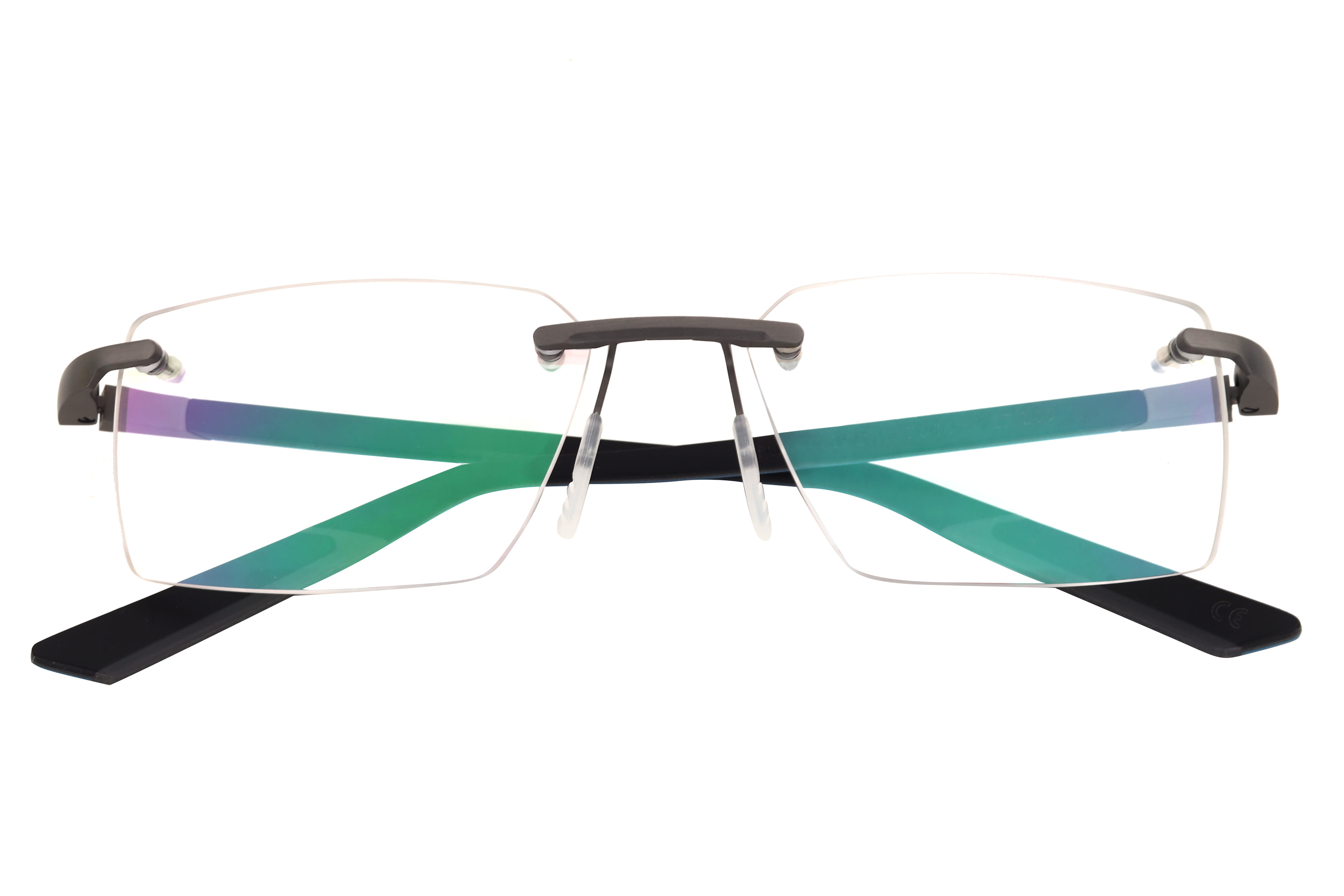 Mclaren MS-85O10 Frame Grey Male RimLess Rubber Frame — Grey frame — view 4