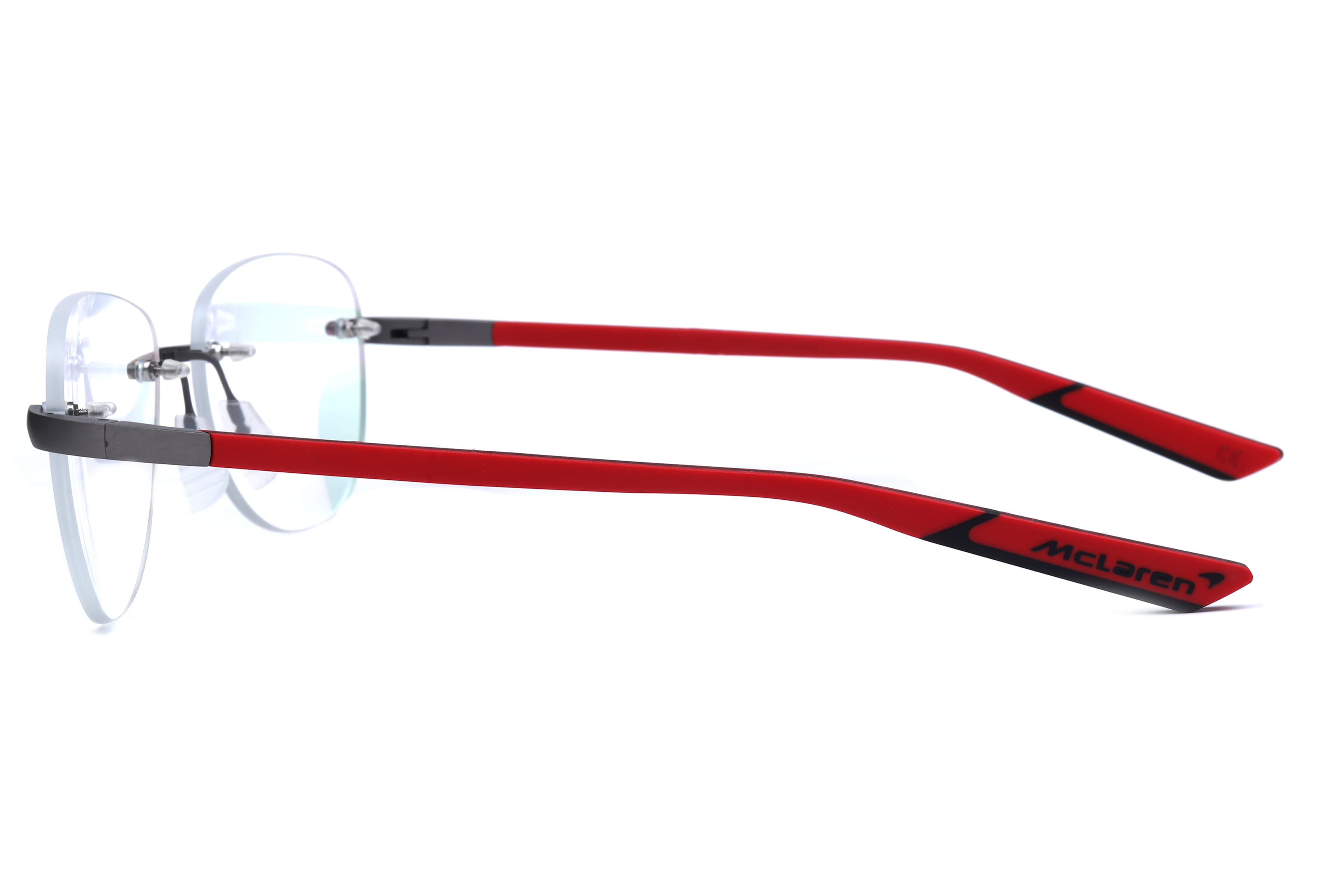 Mclaren MS-85O07 Frame Grey Male RimLess Rubber Frame — Grey frame — view 3