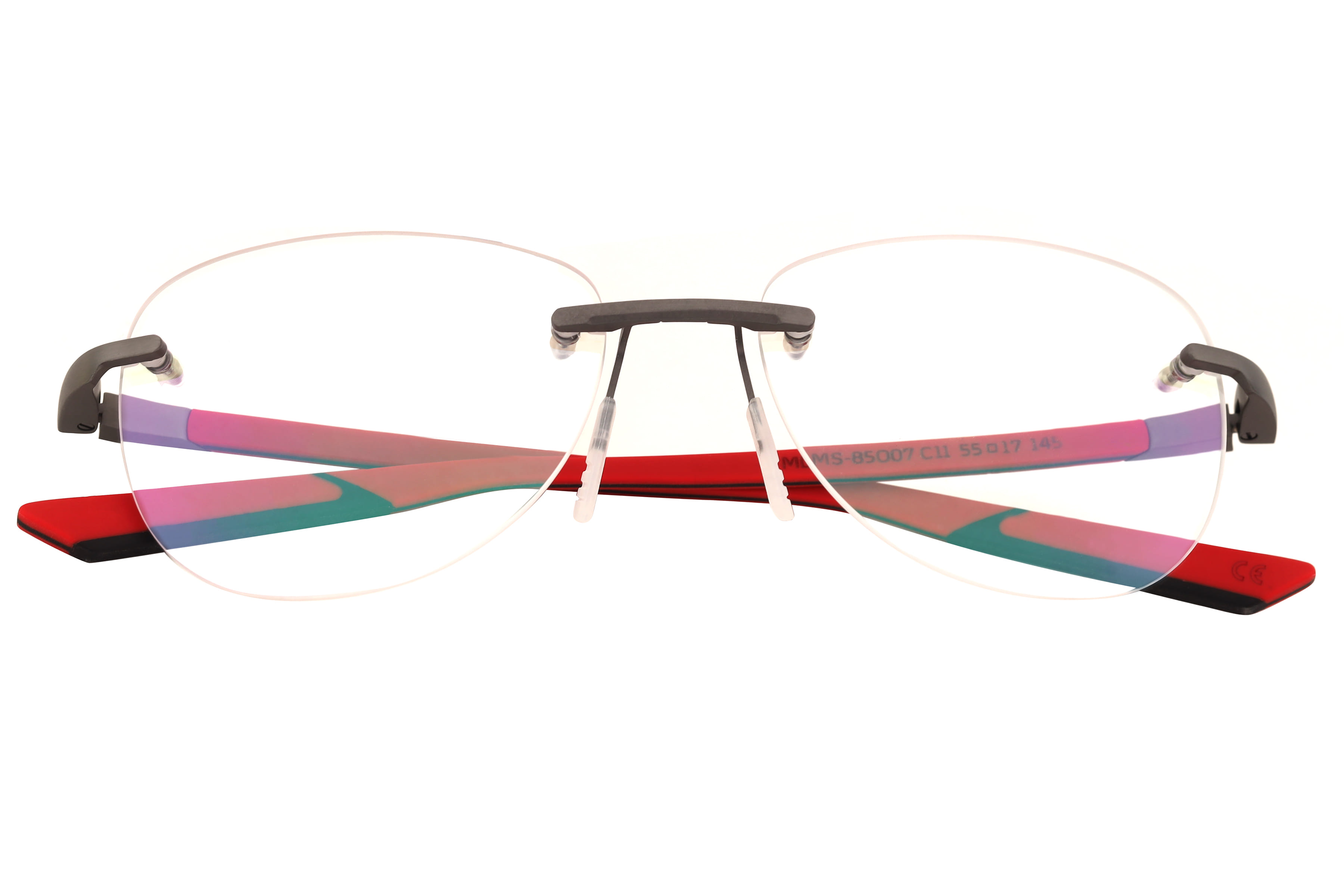 Mclaren MS-85O07 Frame Grey Male RimLess Rubber Frame — Grey frame — view 4