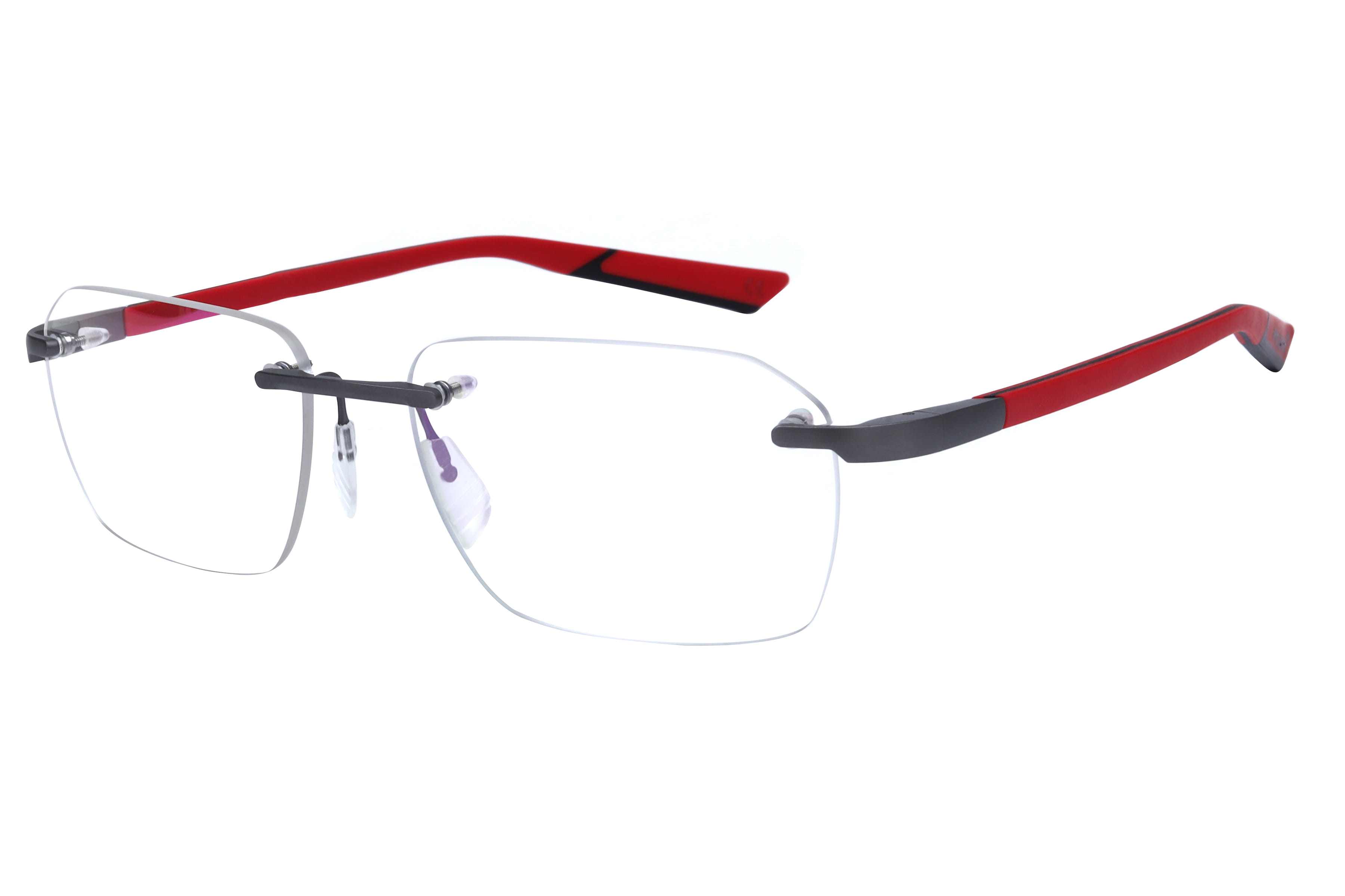 Mclaren MS-85O09 Frame Grey Male RimLess Rubber Frame — Grey frame — view 2