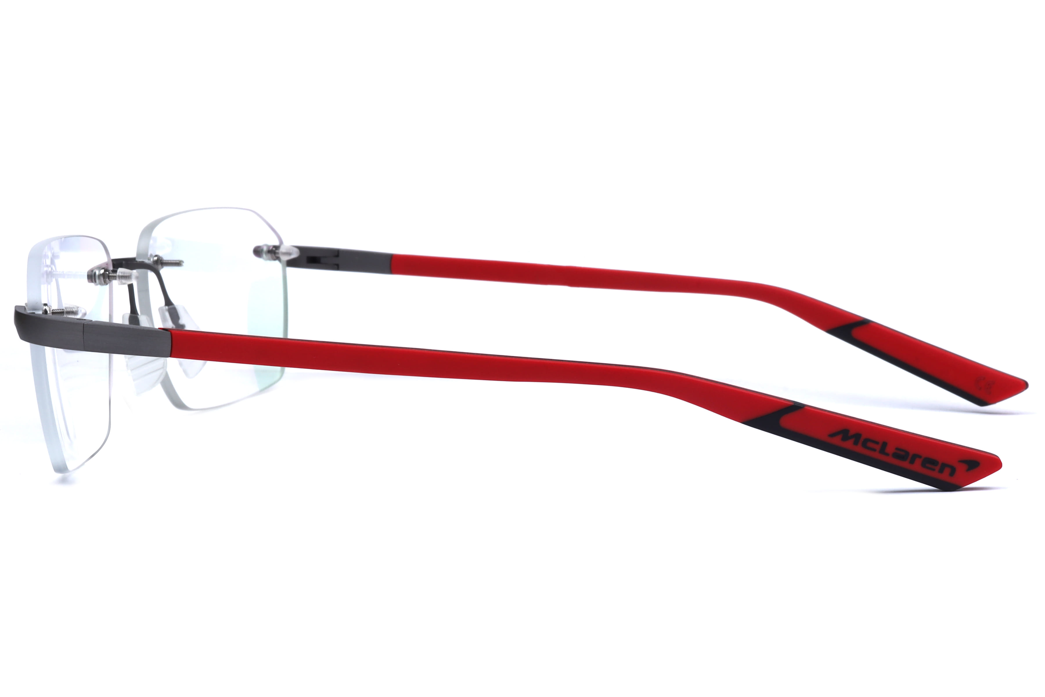 Mclaren MS-85O09 Frame Grey Male RimLess Rubber Frame — Grey frame — view 3