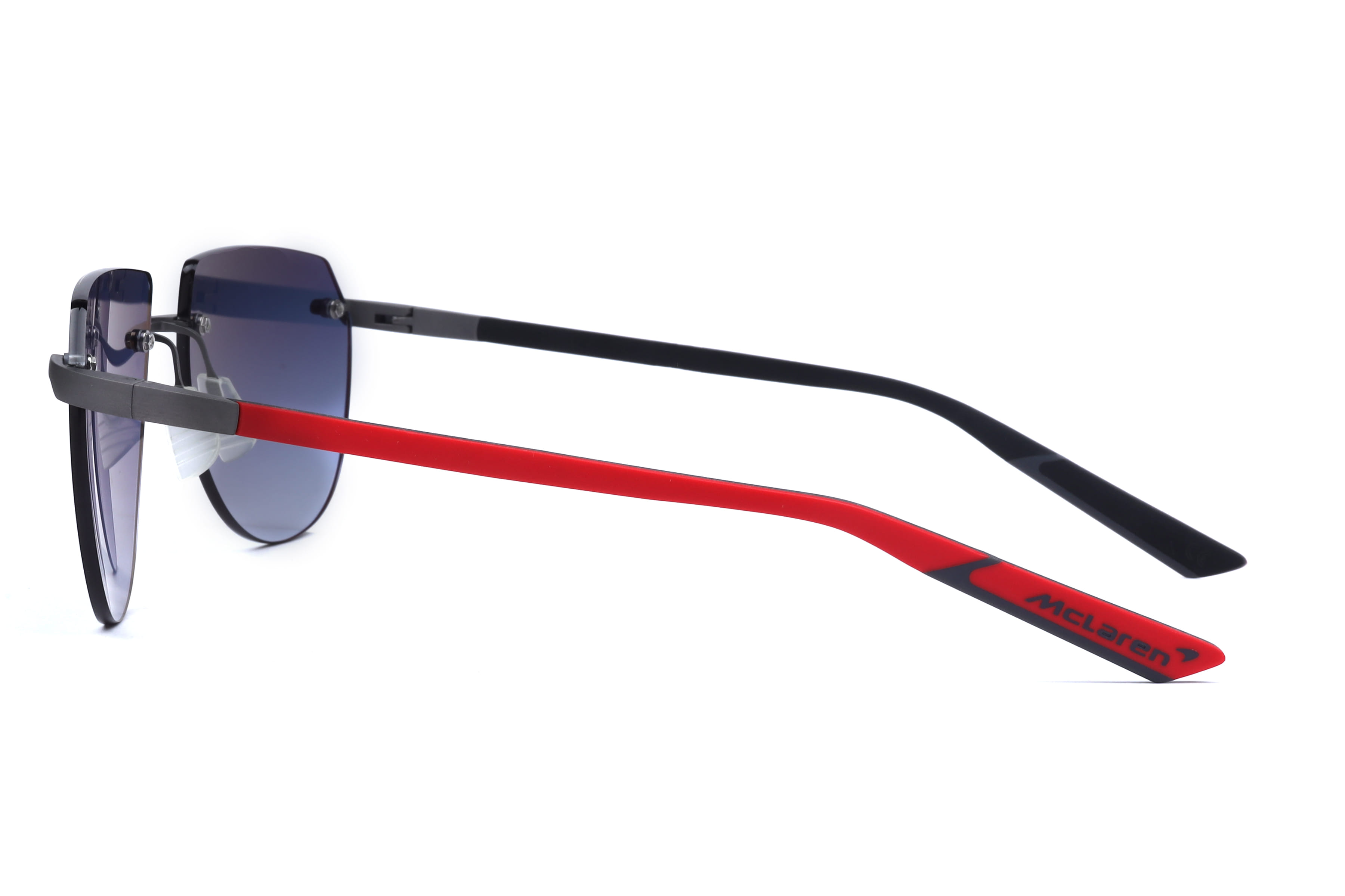 Mclaren ML MS-85S01 Sunglass Grey Male RimLess Rubber Sunglass — Grey frame — view 3