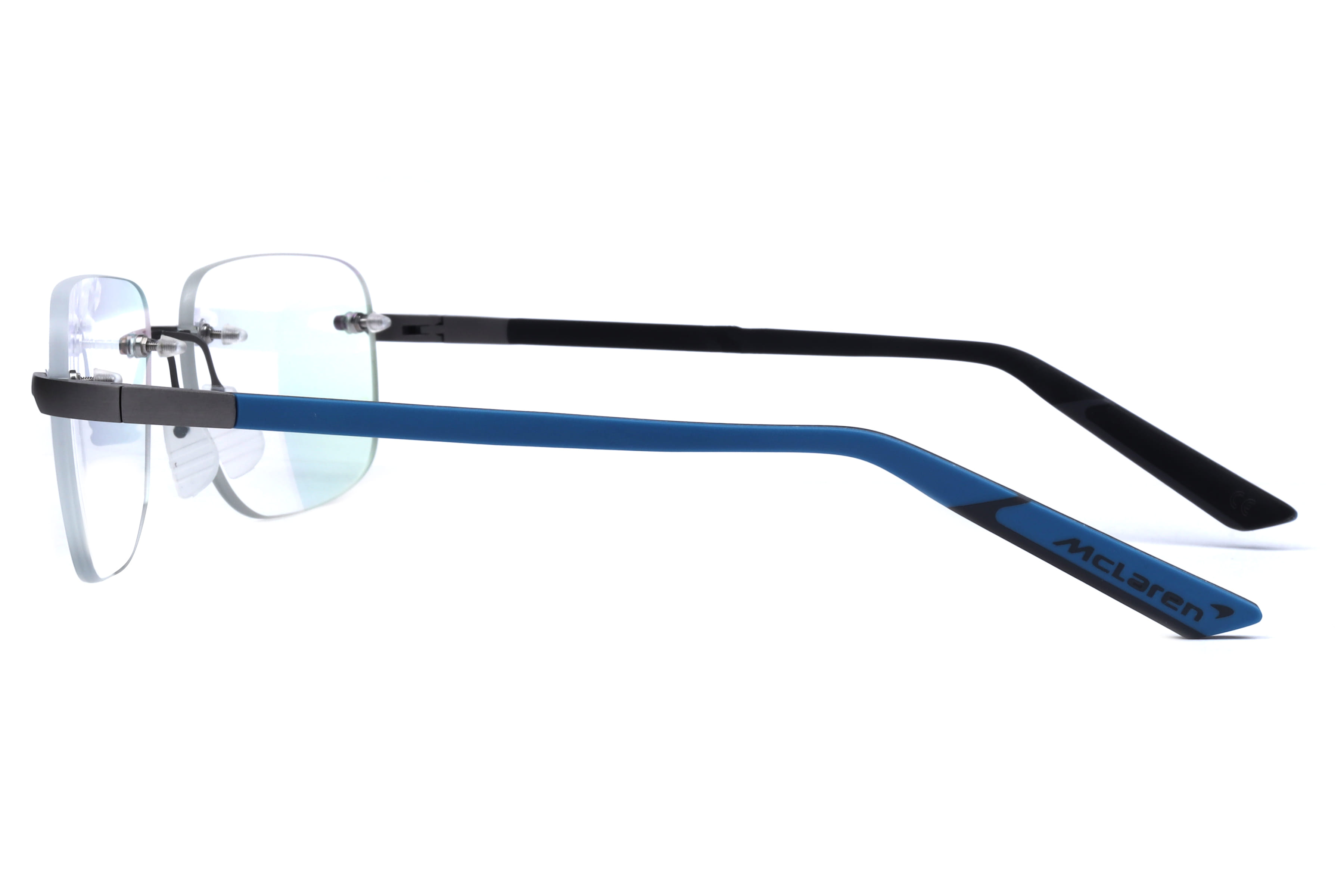 Mclaren MS85O03 Frame Grey Male RimLess Rubber Frame — Grey frame — view 3