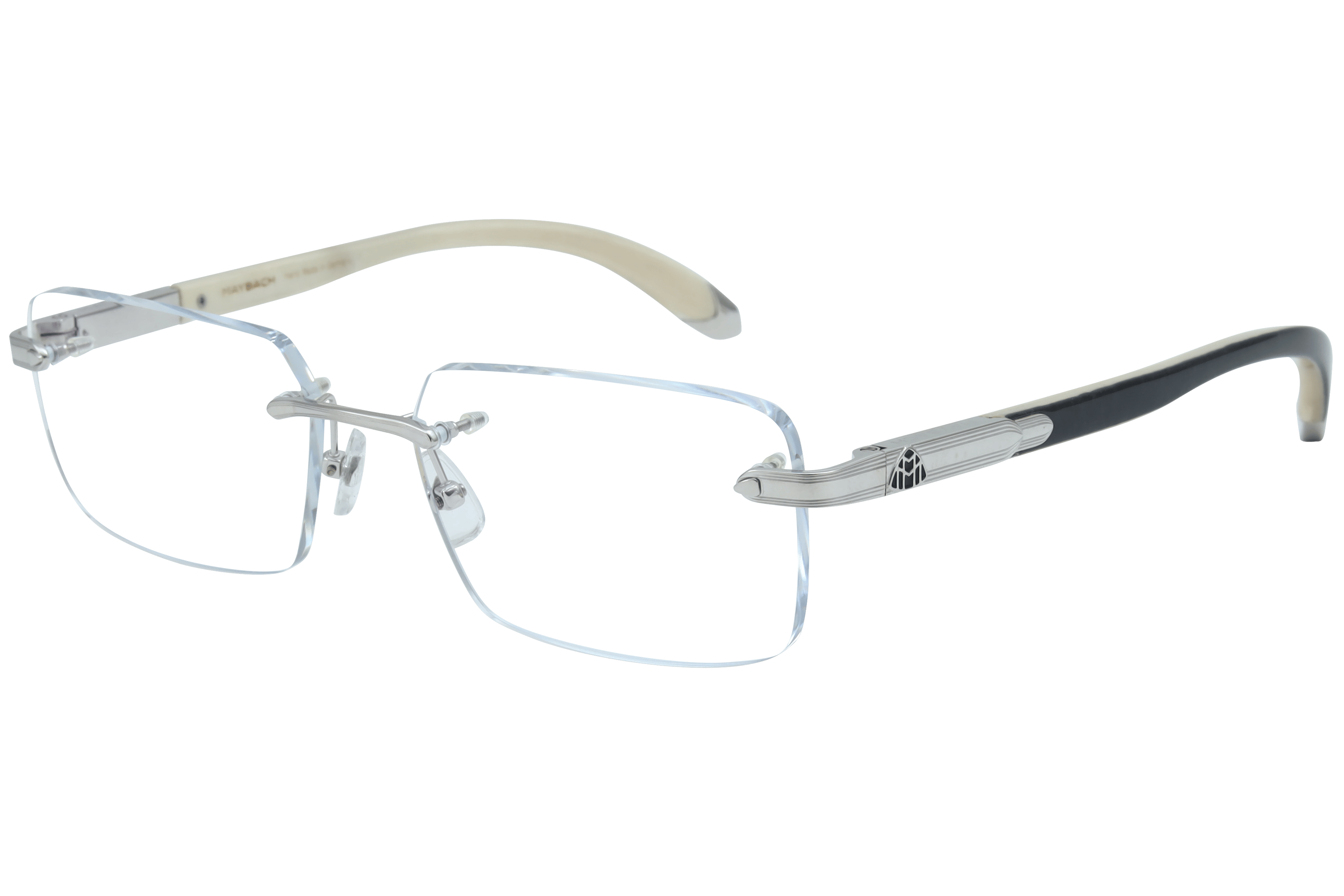 Maybach THE SYMPHONY I Frame Silver Male RimLess Metal with — Silver frame