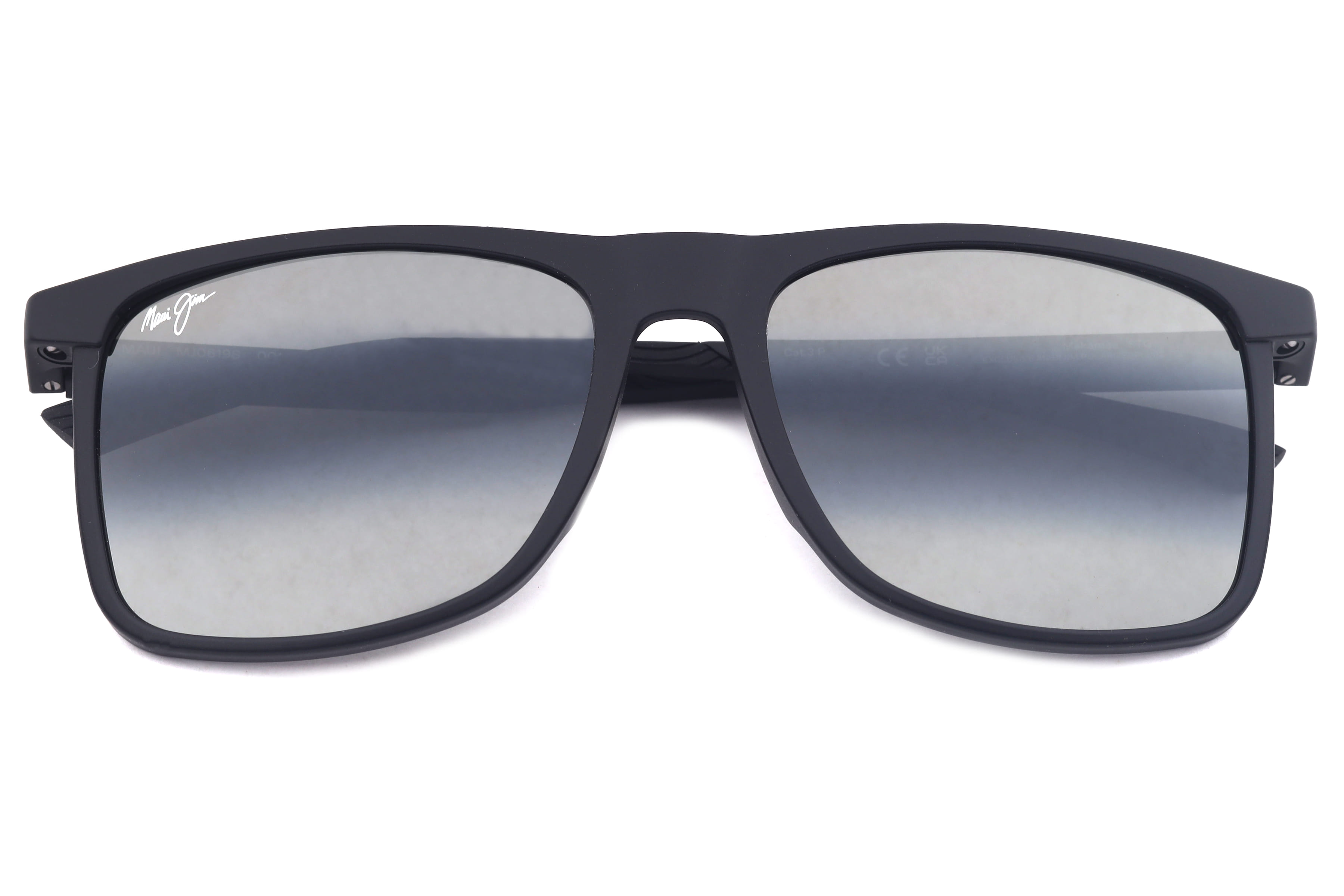 Maui Jim MJ 619 Sunglass Matt Black Male Full Shell Sunglass — Matt Black frame — view 2