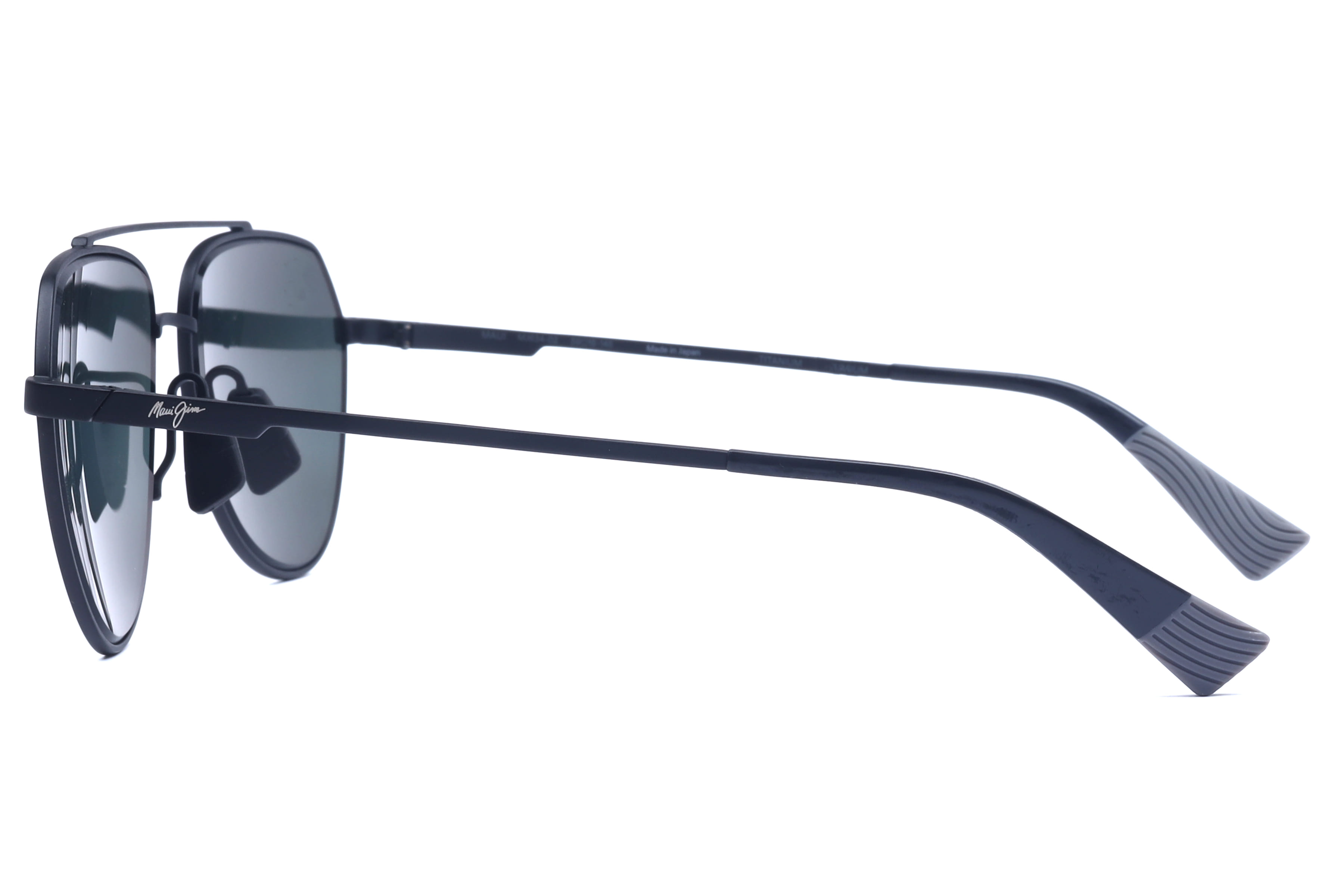Maui Jim MJ 634 Sunglass Matt Black Male Full Titanium Sunglass — Matt Black frame — view 3