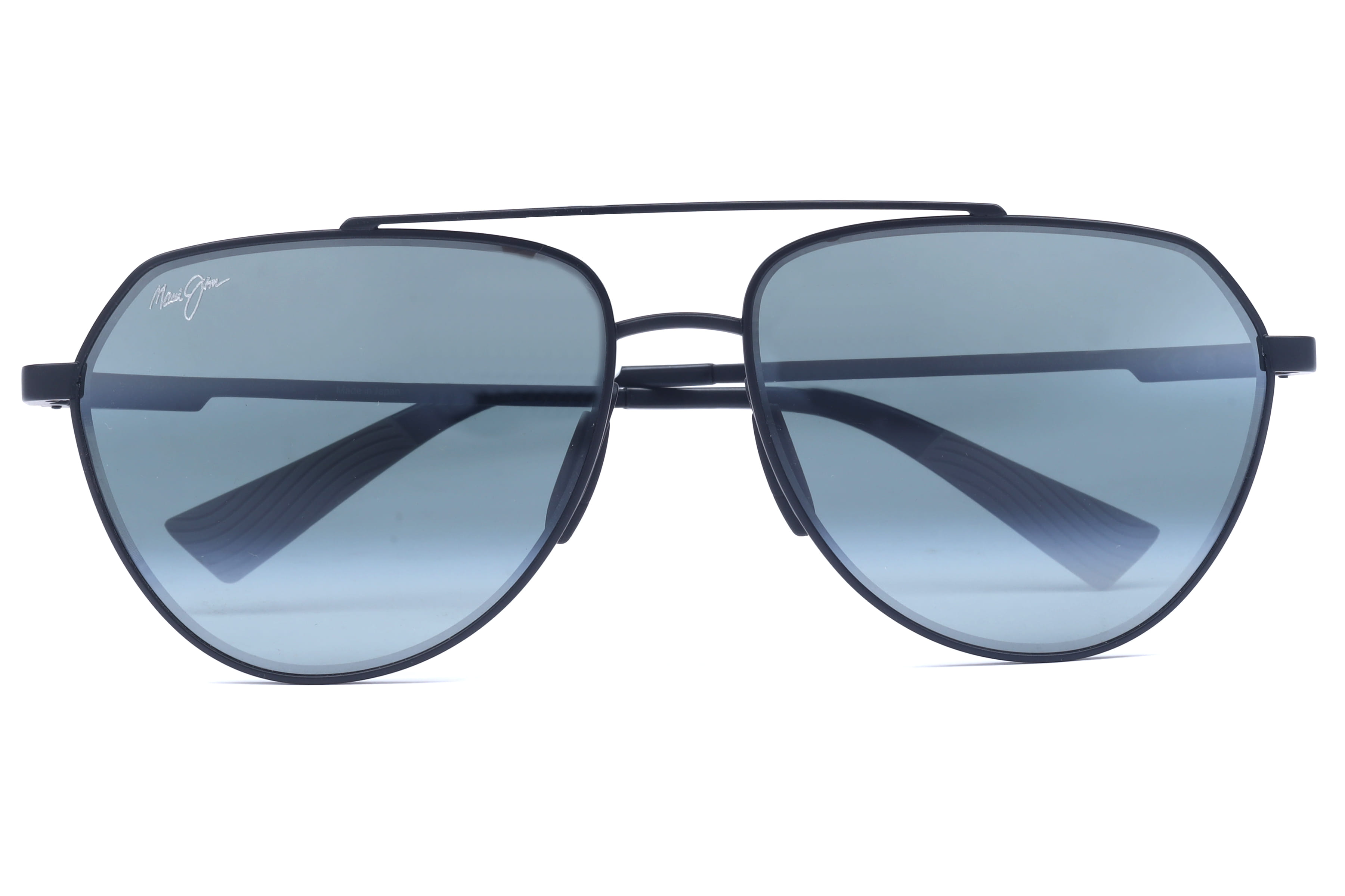 Maui Jim MJ 634 Sunglass Matt Black Male Full Titanium Sunglass — Matt Black frame — view 4