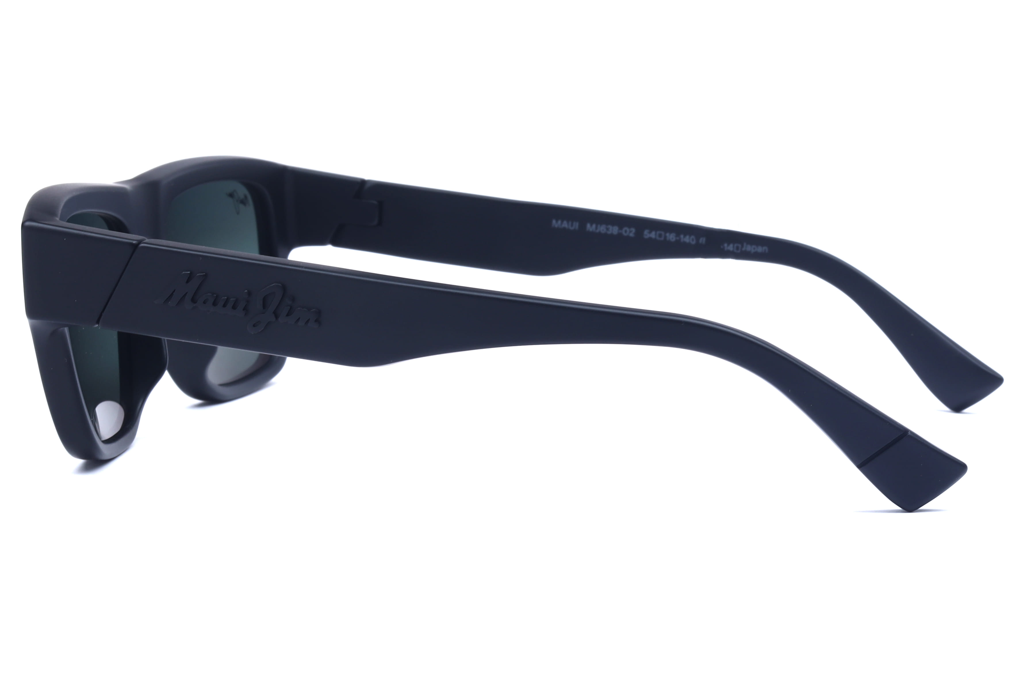 Maui Jim MJ 638 Sunglass Matt Black Male Full Shell Sunglass — Matt Black frame — view 2