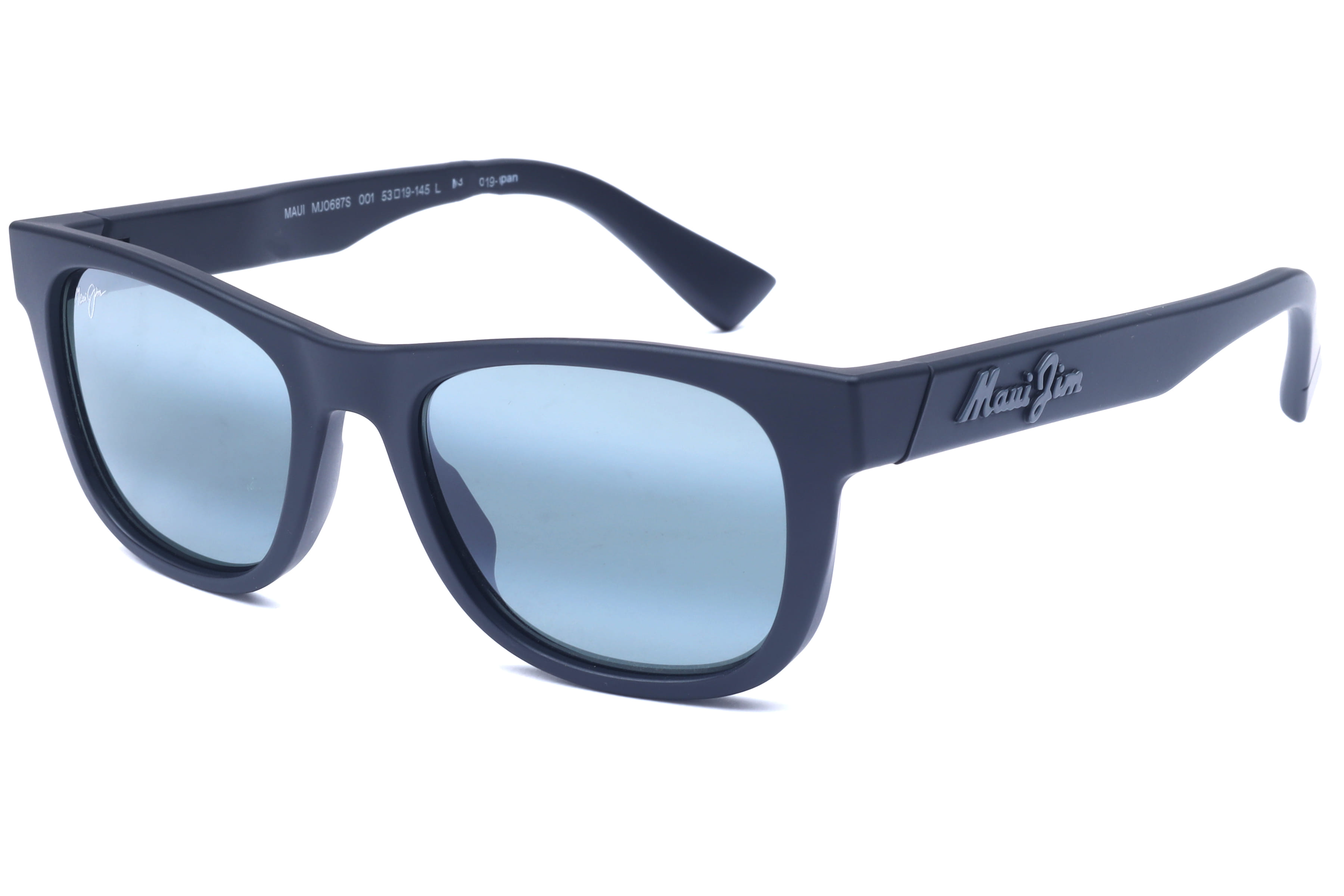 Maui Jim MJ 0687S Sunglass Matt Black Male Full Shell Sunglass — Matt Black frame — view 1