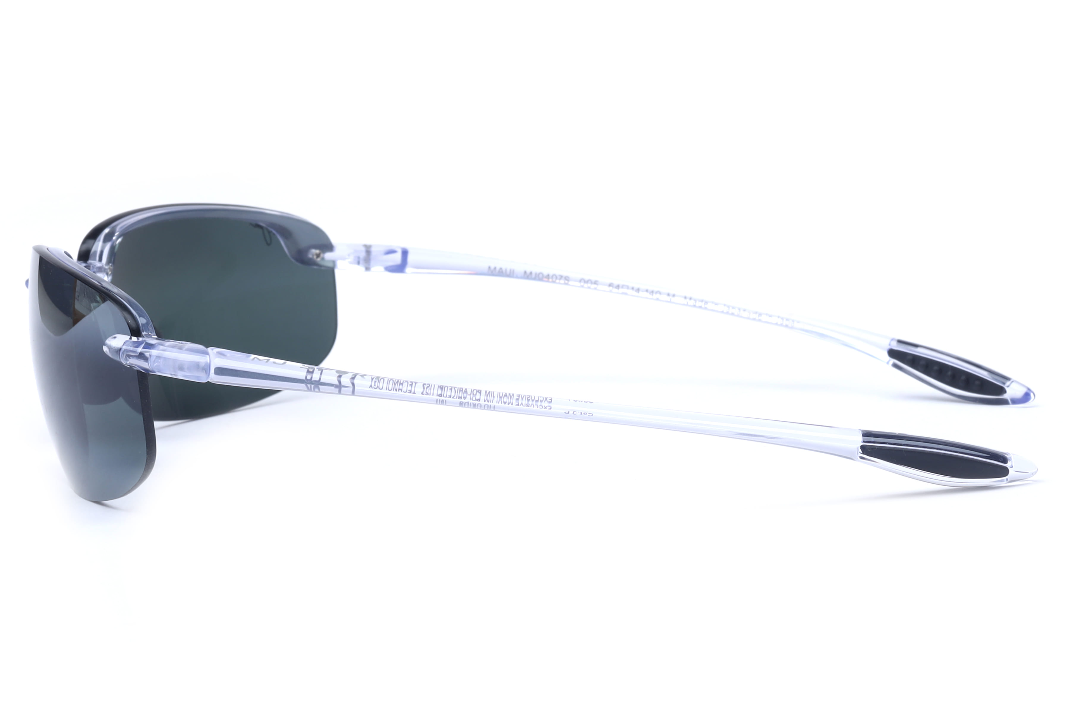 Maui Jim MJ 0407S Sunglass Transparent Male RimLess Shell Sunglass — Transparent frame — view 3