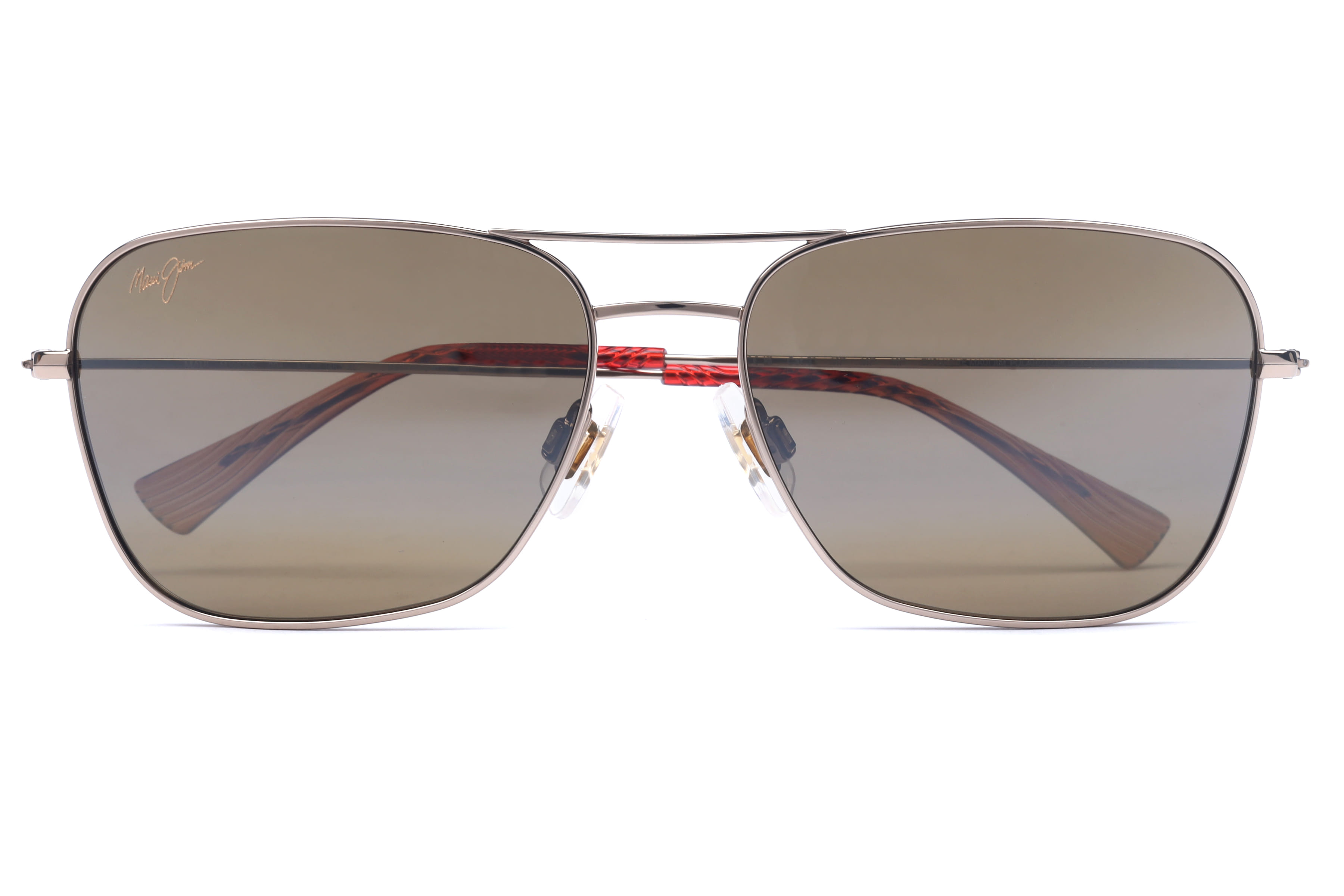 Maui Jim MJ 675 Sunglass Light Gold Male Full Metal Sunglass — Light Gold frame — view 3