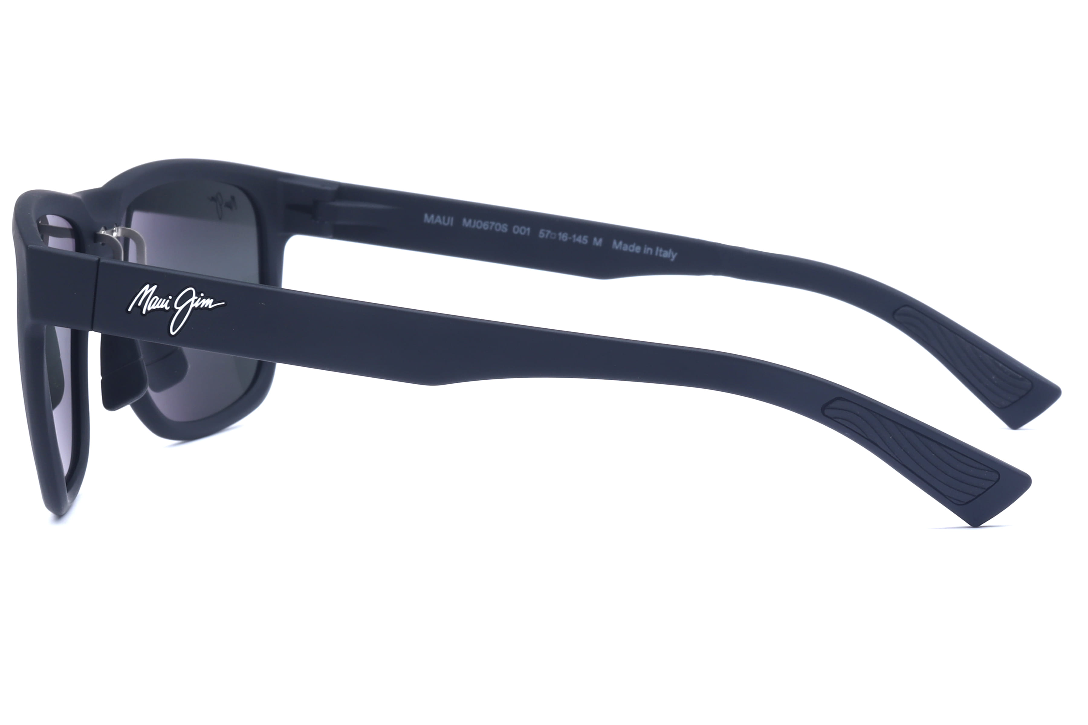 Maui Jim MJ670 Sunglass Matt Black Male Full Shell Sunglass — Matt Black frame — view 2