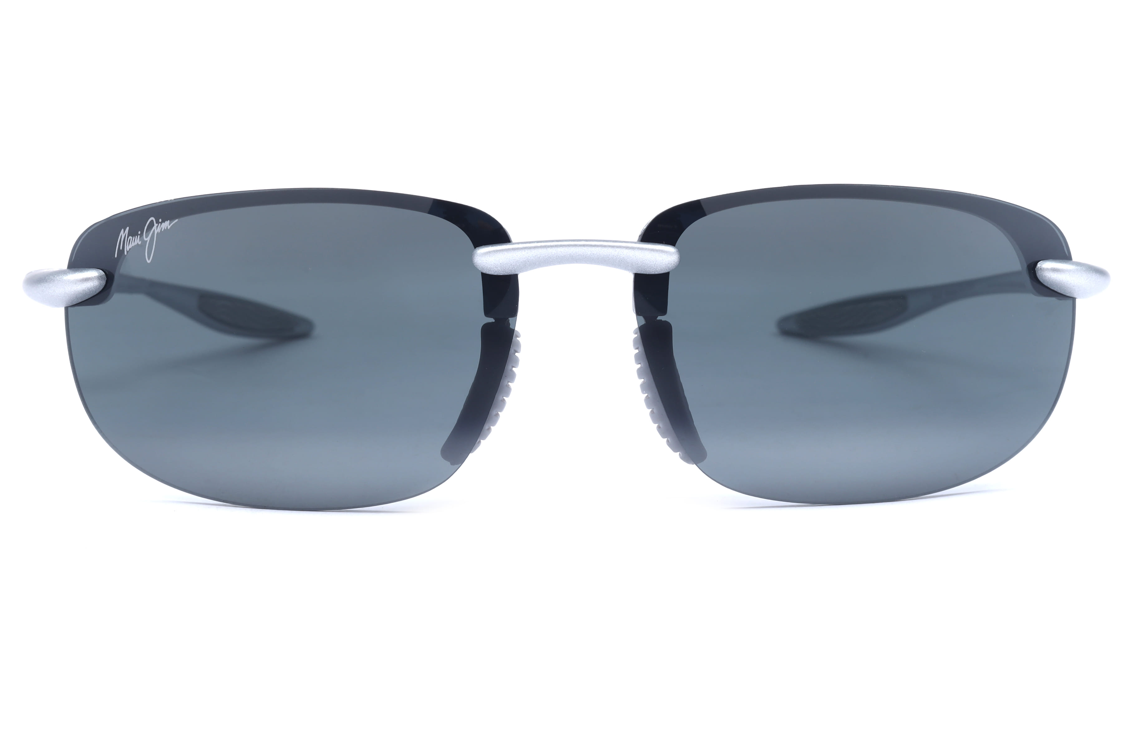 Maui Jim MJ0677SA Sunglass Silver Male RimLess Shell — Silver frame