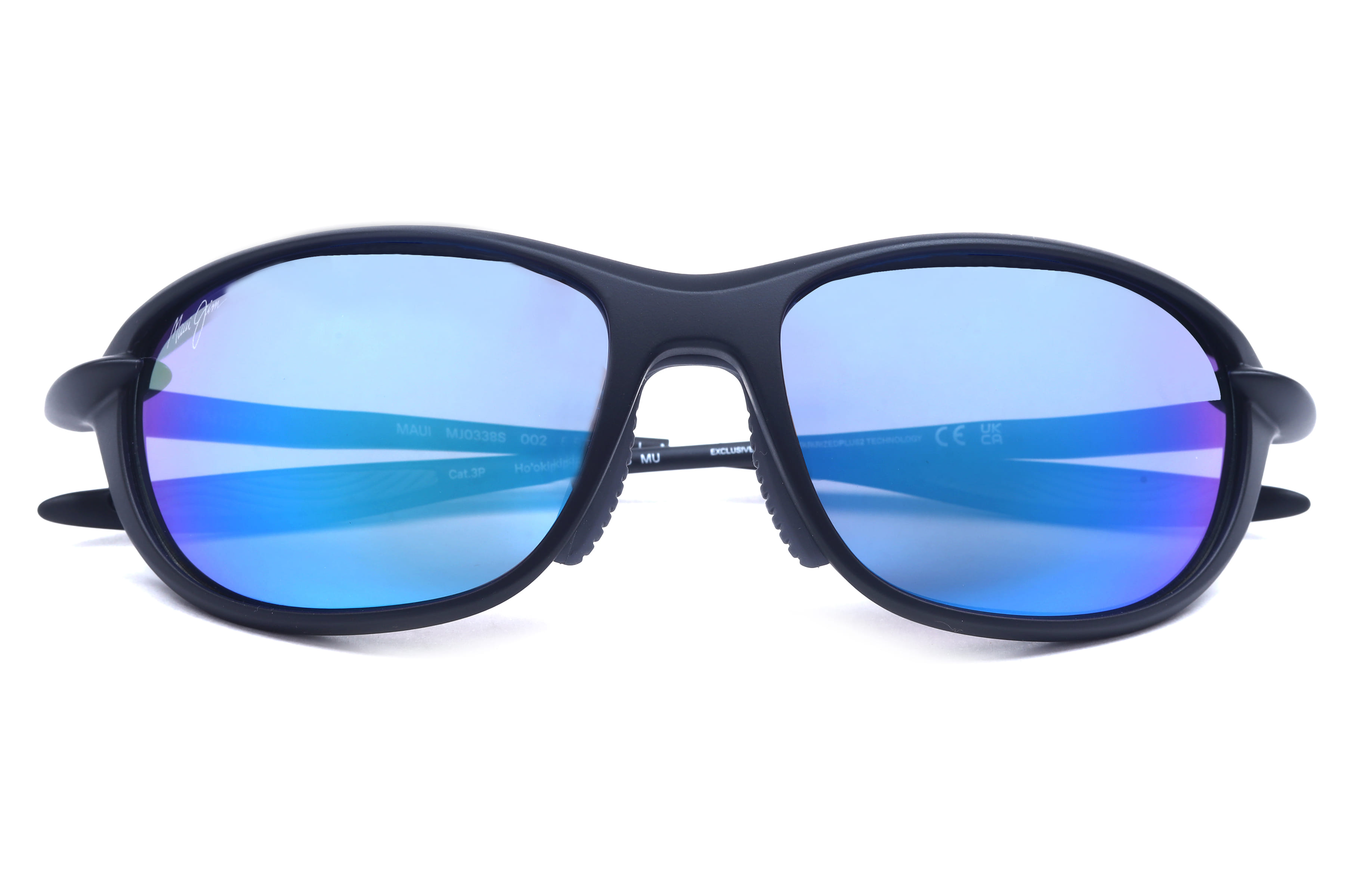 Maui Jim MJ B338 Sunglass Matt Black Unisex Full Shell Sunglass — Matt Black frame — view 4