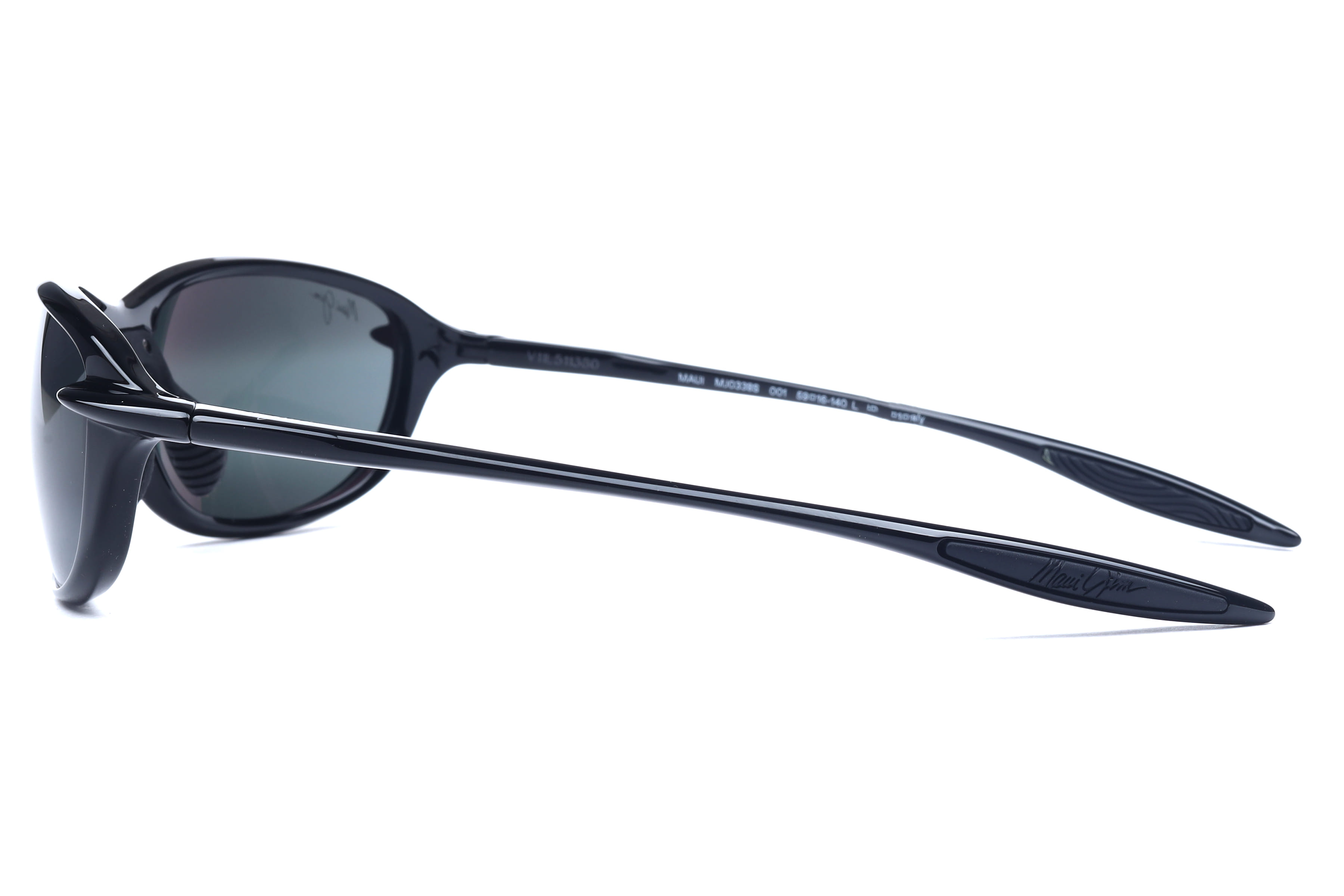 Maui Jim MJ 338-02 Sunglass Black Unisex Full Shell Sunglass — Black frame — view 4
