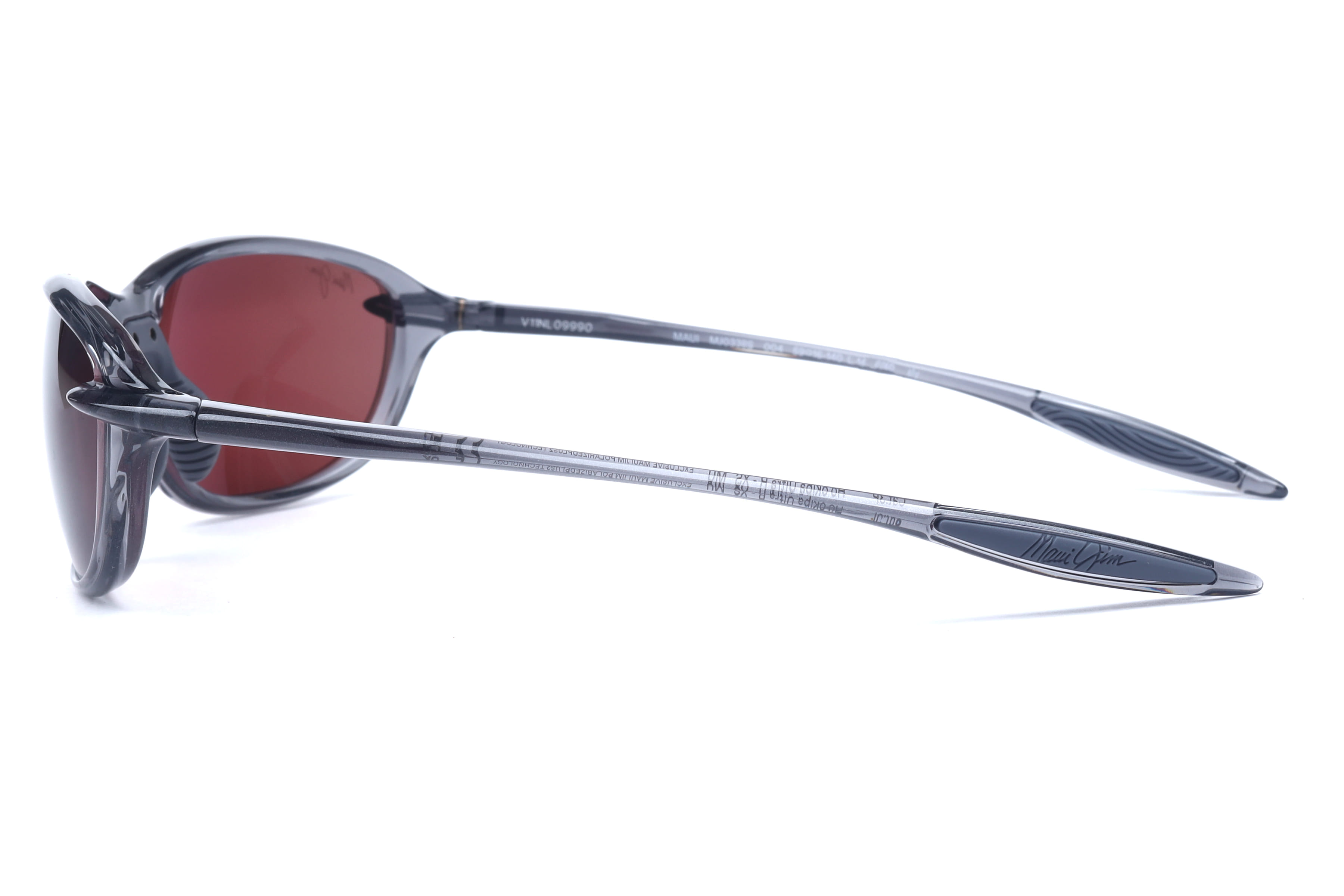 Maui Jim MJ R338 Sunglass Transparent Grey Unisex Full Shell Sunglass — Transparent Grey frame — view 2
