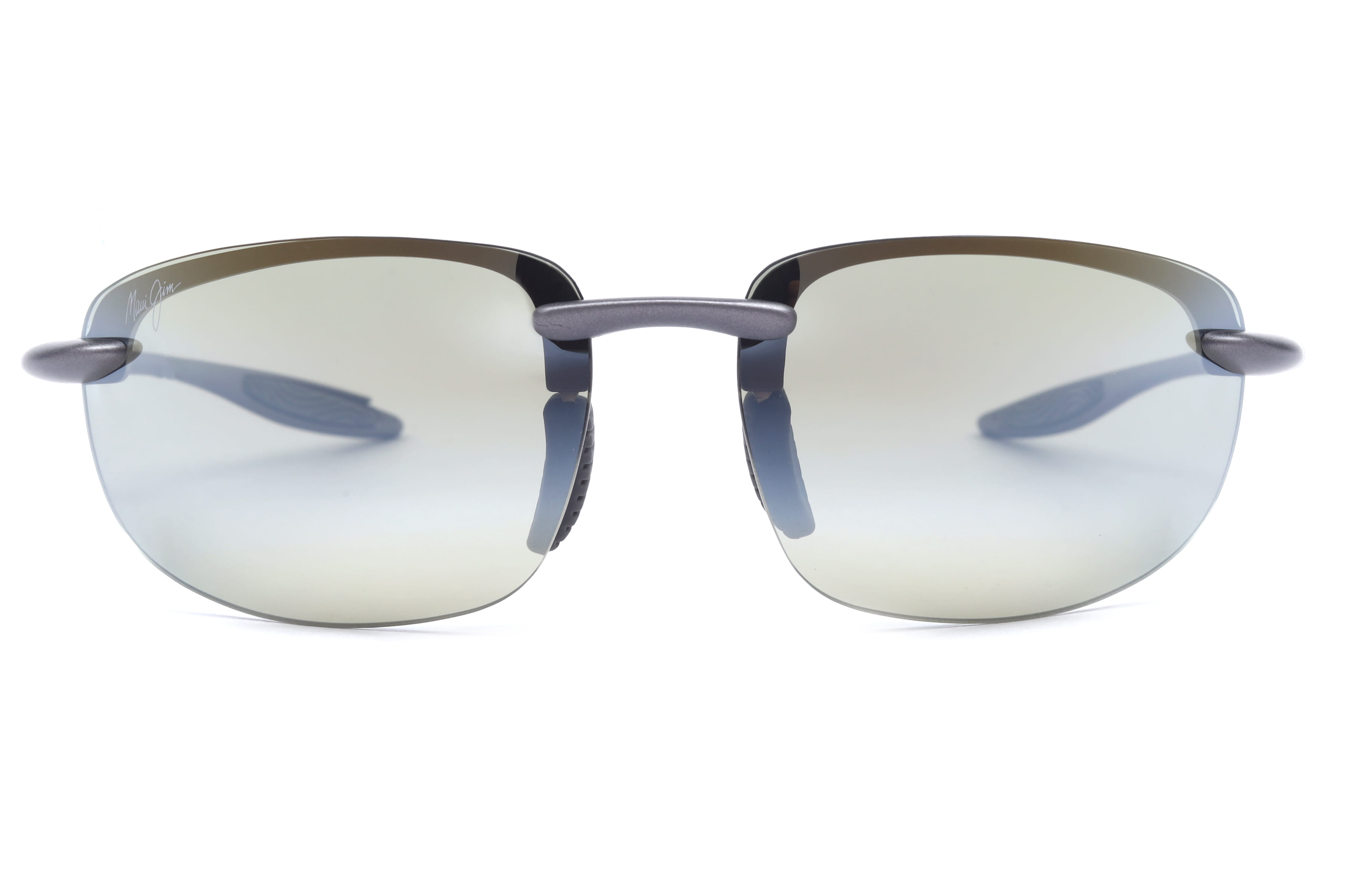 Maui Jim MJ HTP676 Sunglass Grey Unisex RimLess Shell — Grey frame