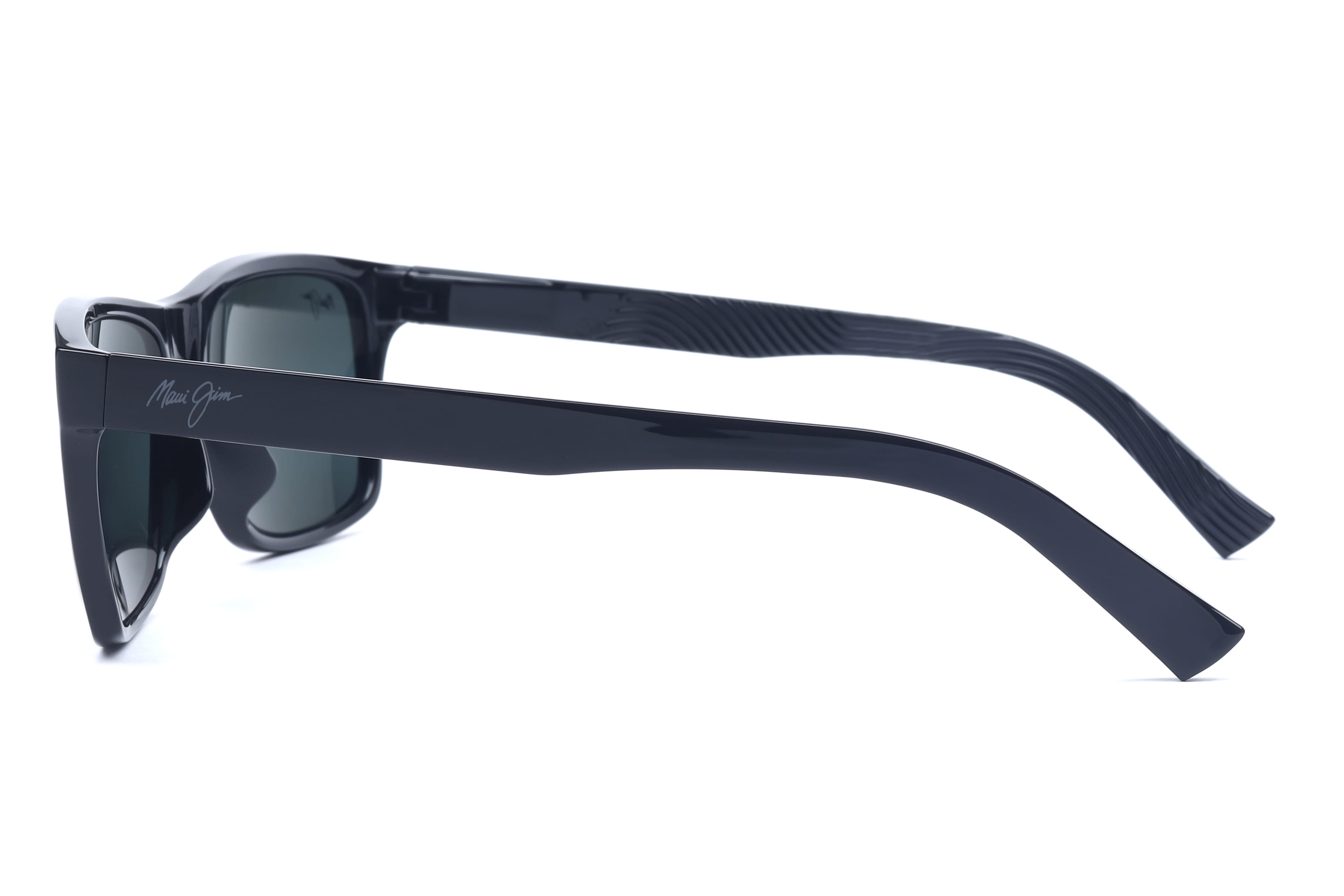 Maui Jim MJ 345 Sunglass Black Unisex Full Shell Sunglass — Black frame — view 2