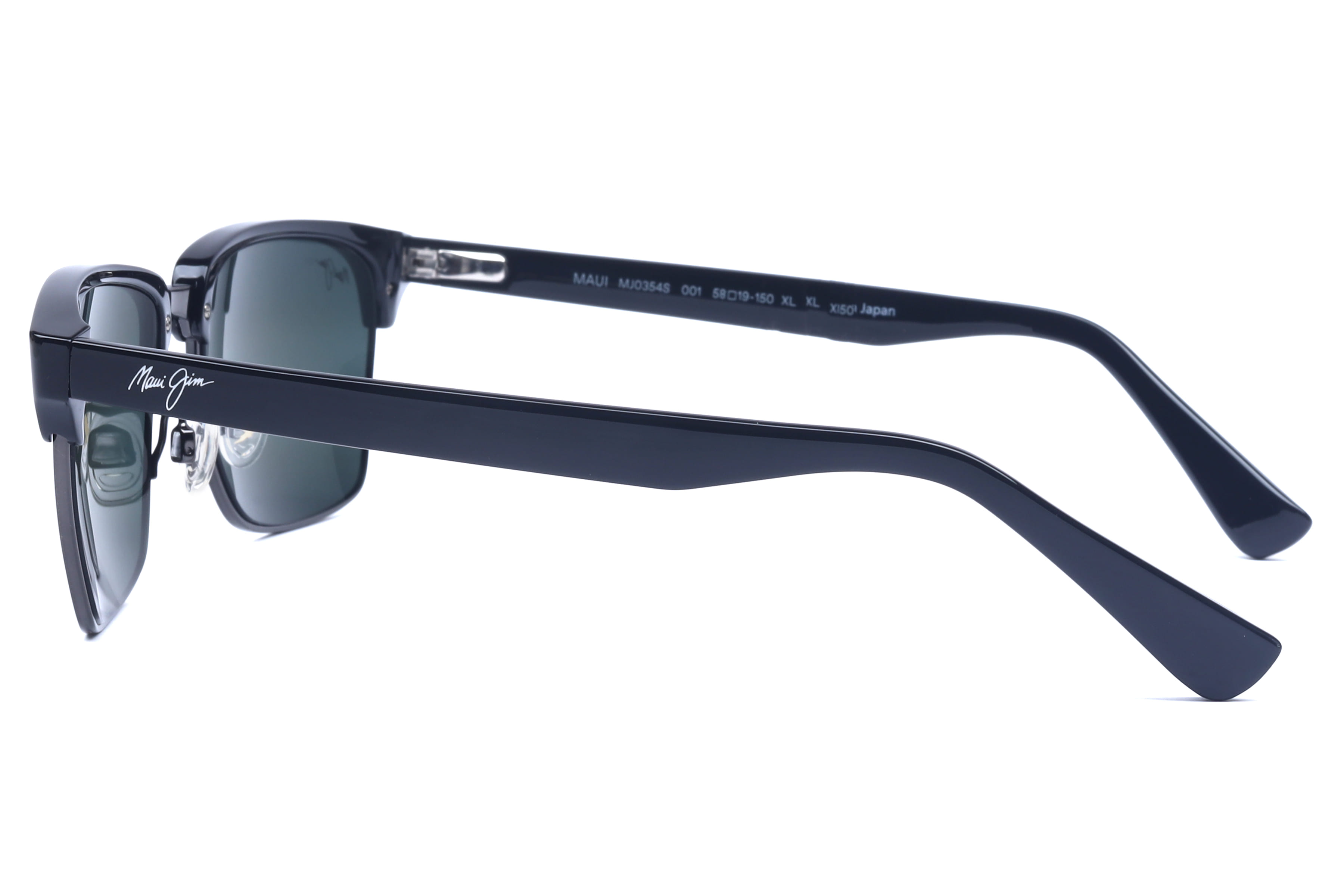 Maui Jim MJ 354 Sunglass Black Unisex Full Shell Sunglass — Black frame — view 3