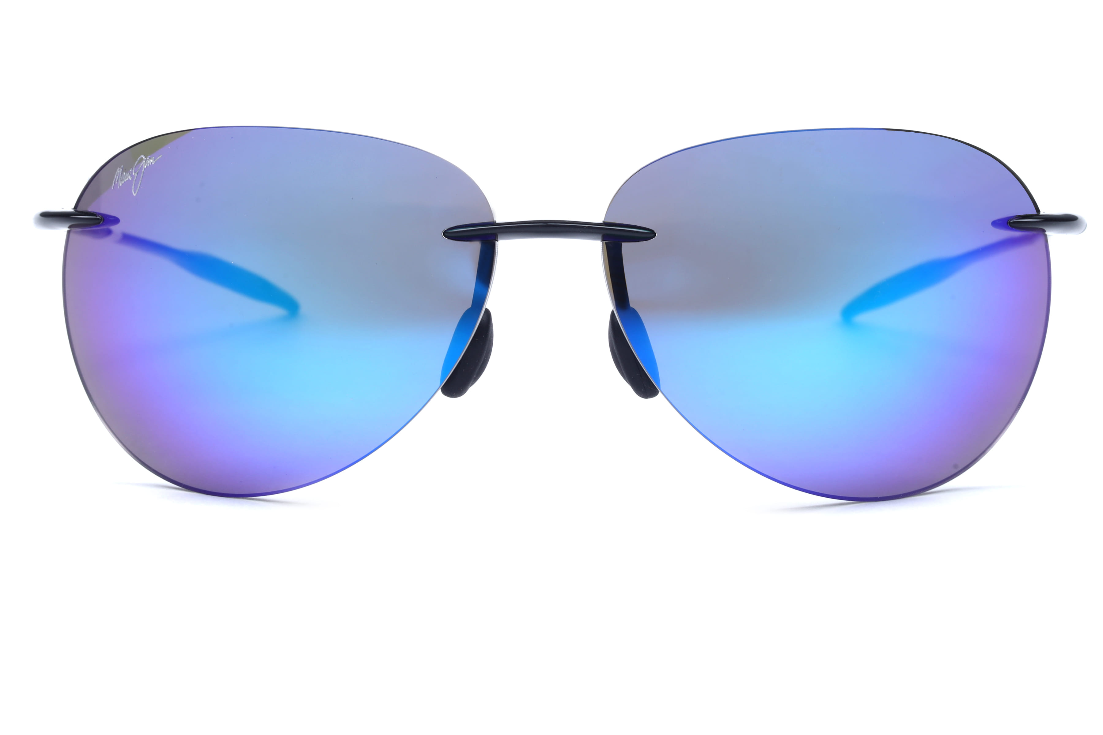 Maui Jim MJ B421 Sunglass Black Unisex RimLess Shell — Black frame