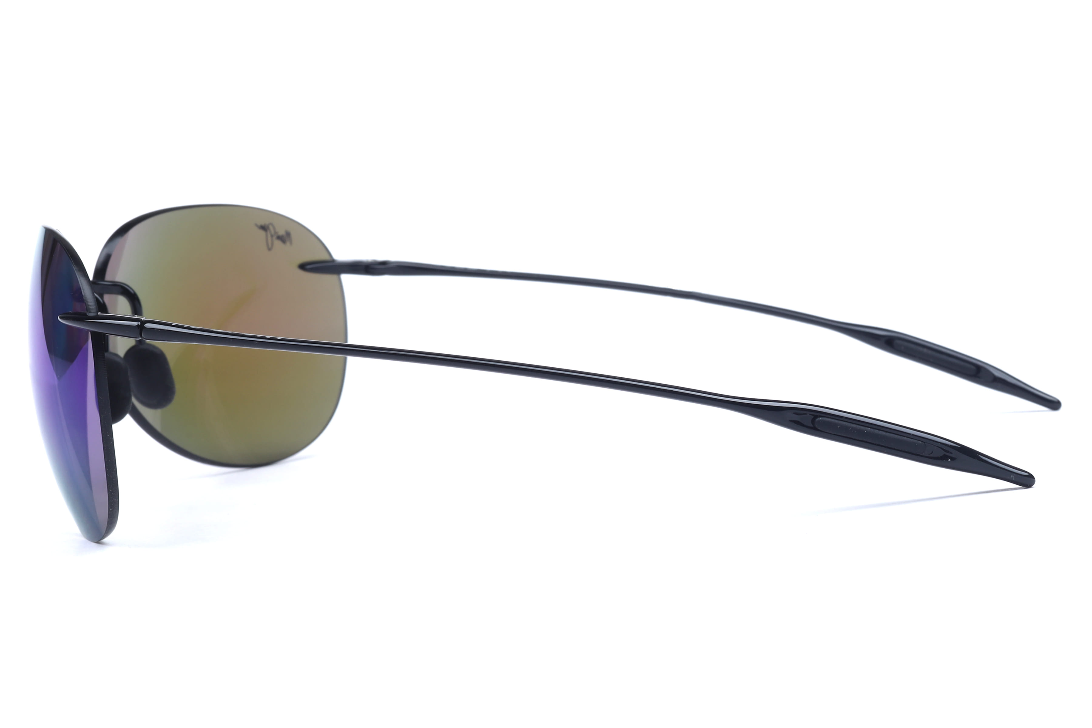 Maui Jim MJ B421 Sunglass Black Unisex RimLess Shell Sunglass — Black frame — view 2