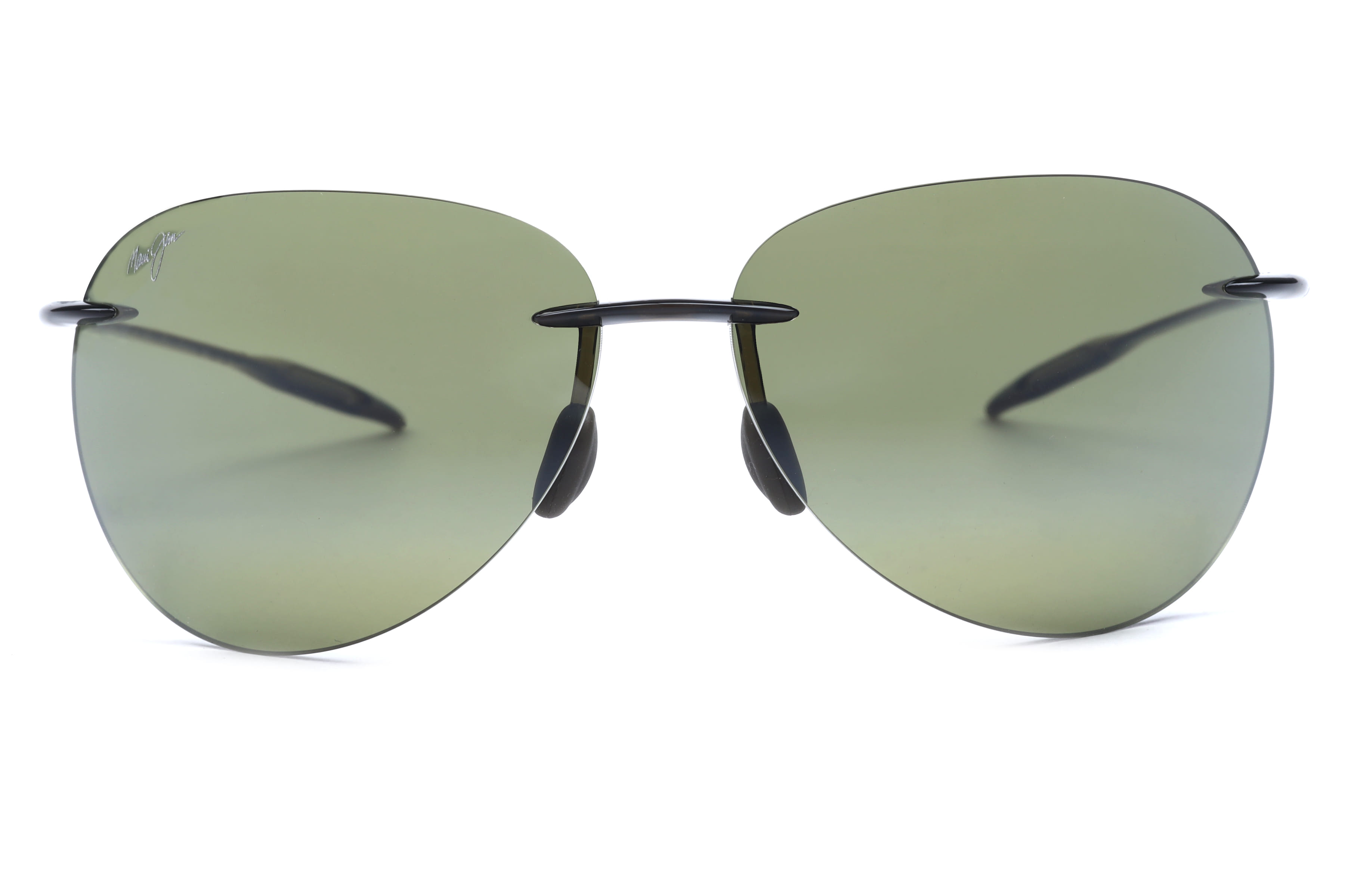 Maui Jim MJ HT421 Sunglass Khaki Unisex RimLess Shell — Khaki frame