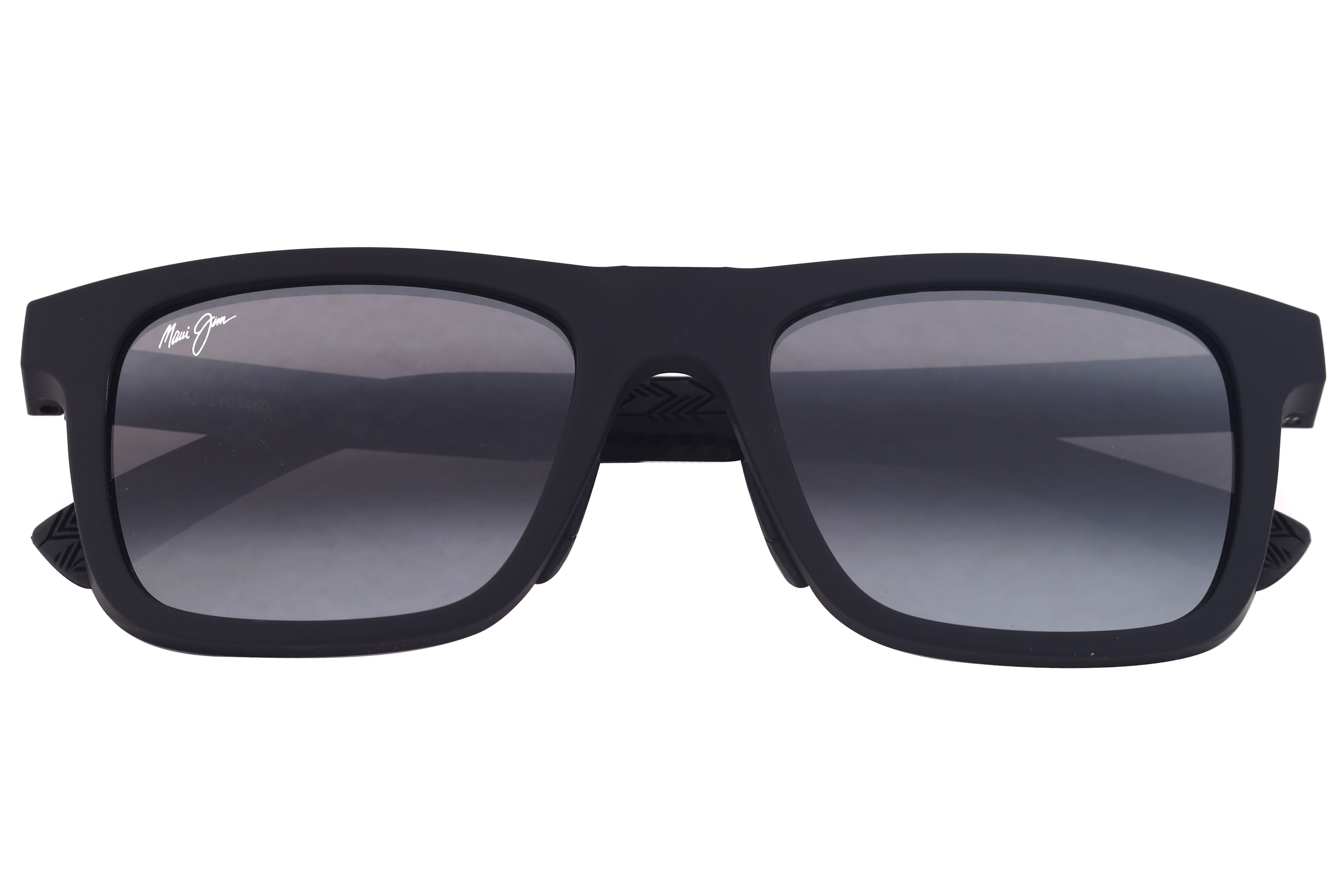 Maui Jim MJ 341 Sunglass Matt Black Unisex Full Shell Sunglass — Matt Black frame — view 4