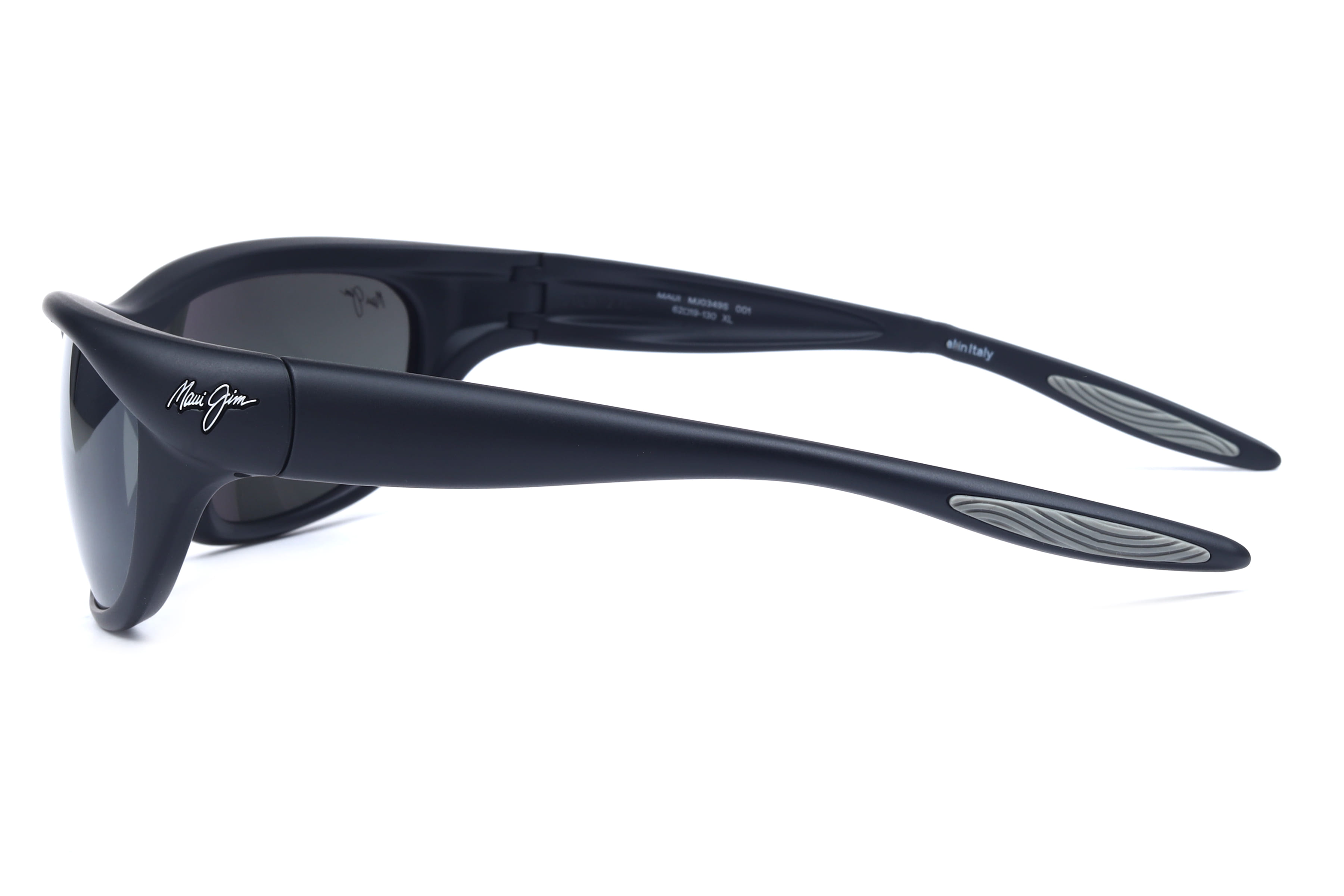 Maui Jim MJ 349 Sunglass Matt Black Unisex Full Shell Sunglass — Matt Black frame — view 2
