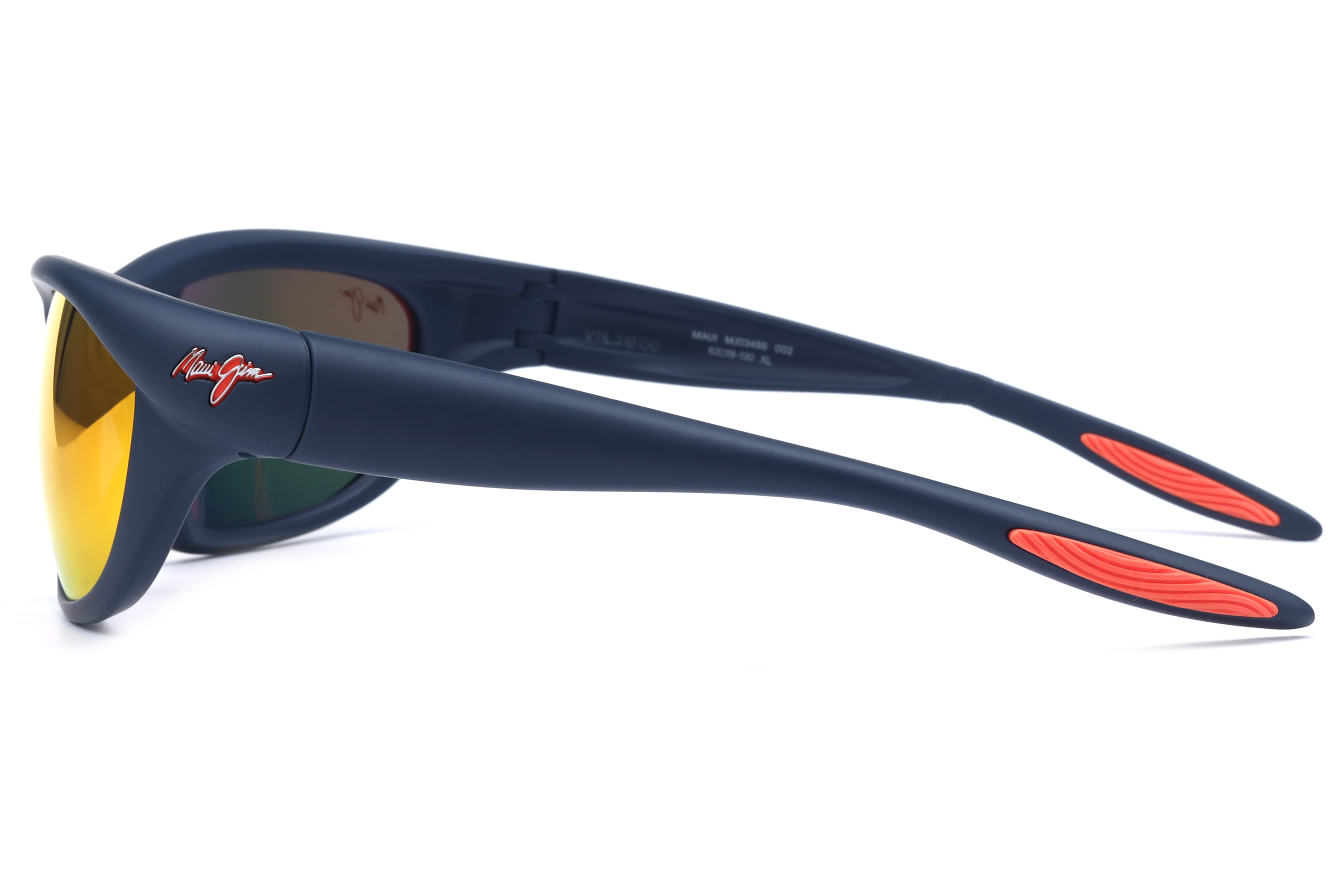 Maui Jim MJ RM349 Sunglass Blue Unisex Full Shell Sunglass — Blue frame — view 2