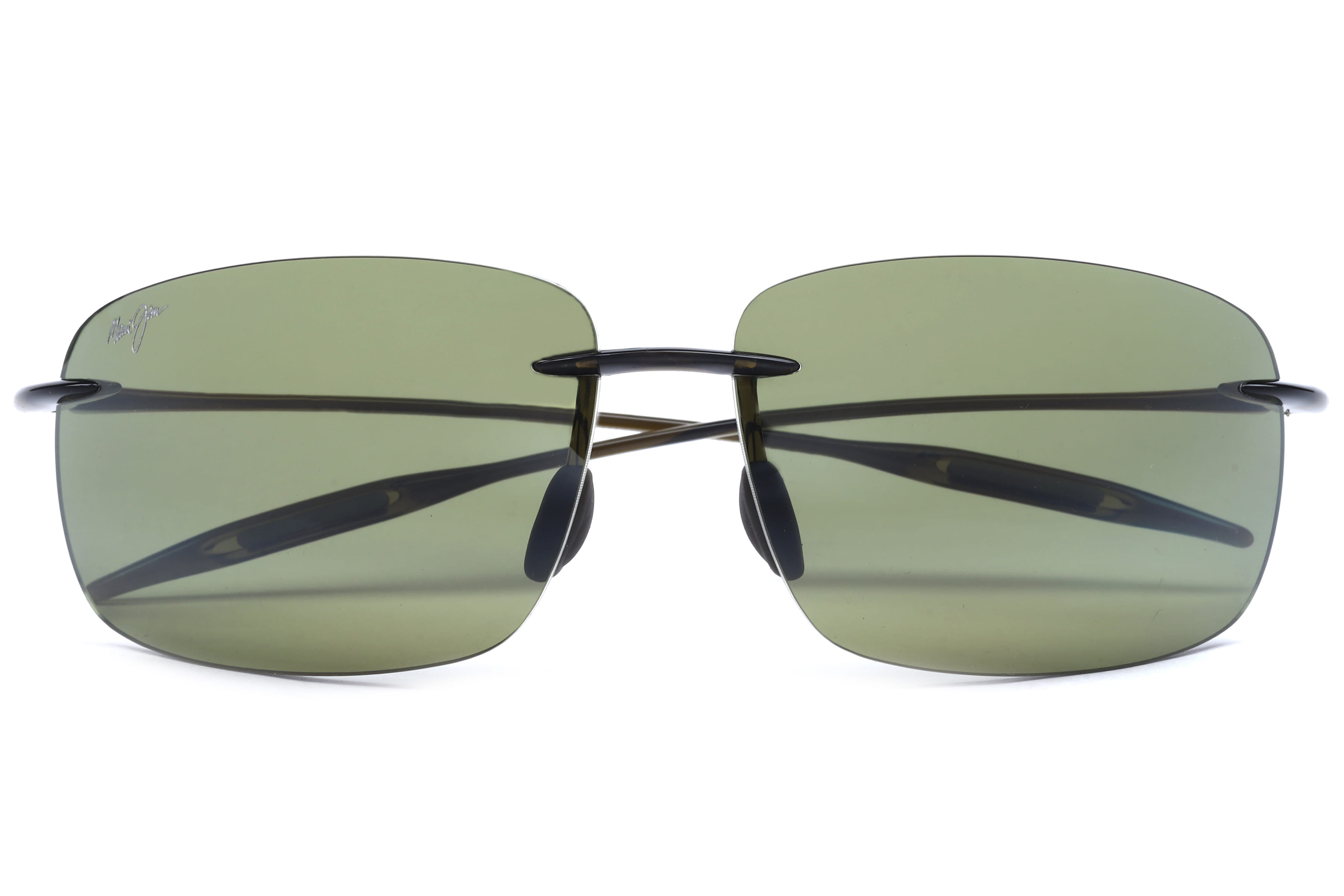 Maui Jim MJ 422 Sunglass Olive Unisex RimLess Shell Sunglass — Olive frame — view 4