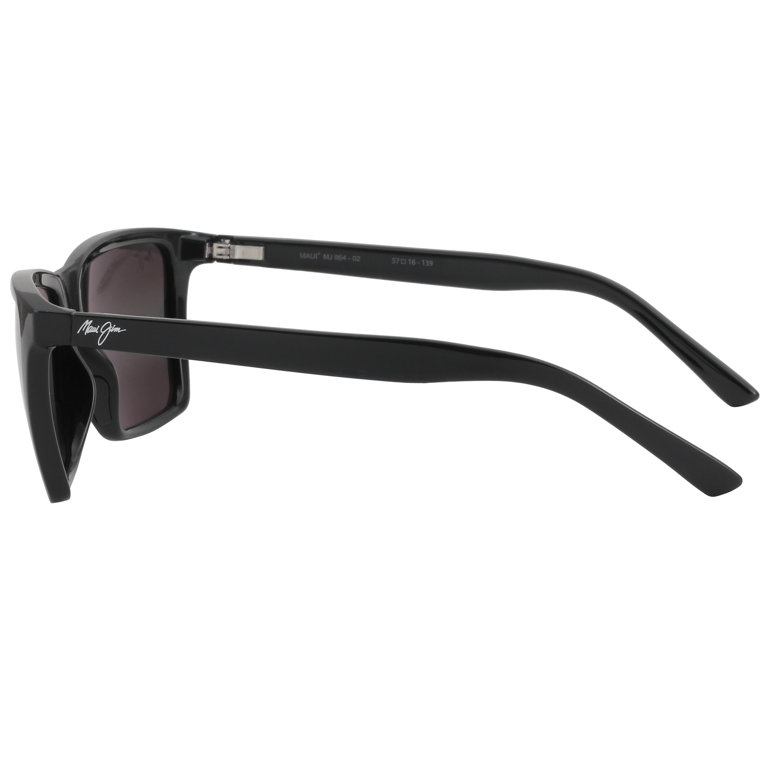 Maui Jim MJ-864 Sunglass Black Male Full Shell Sunglass — Black frame — view 3