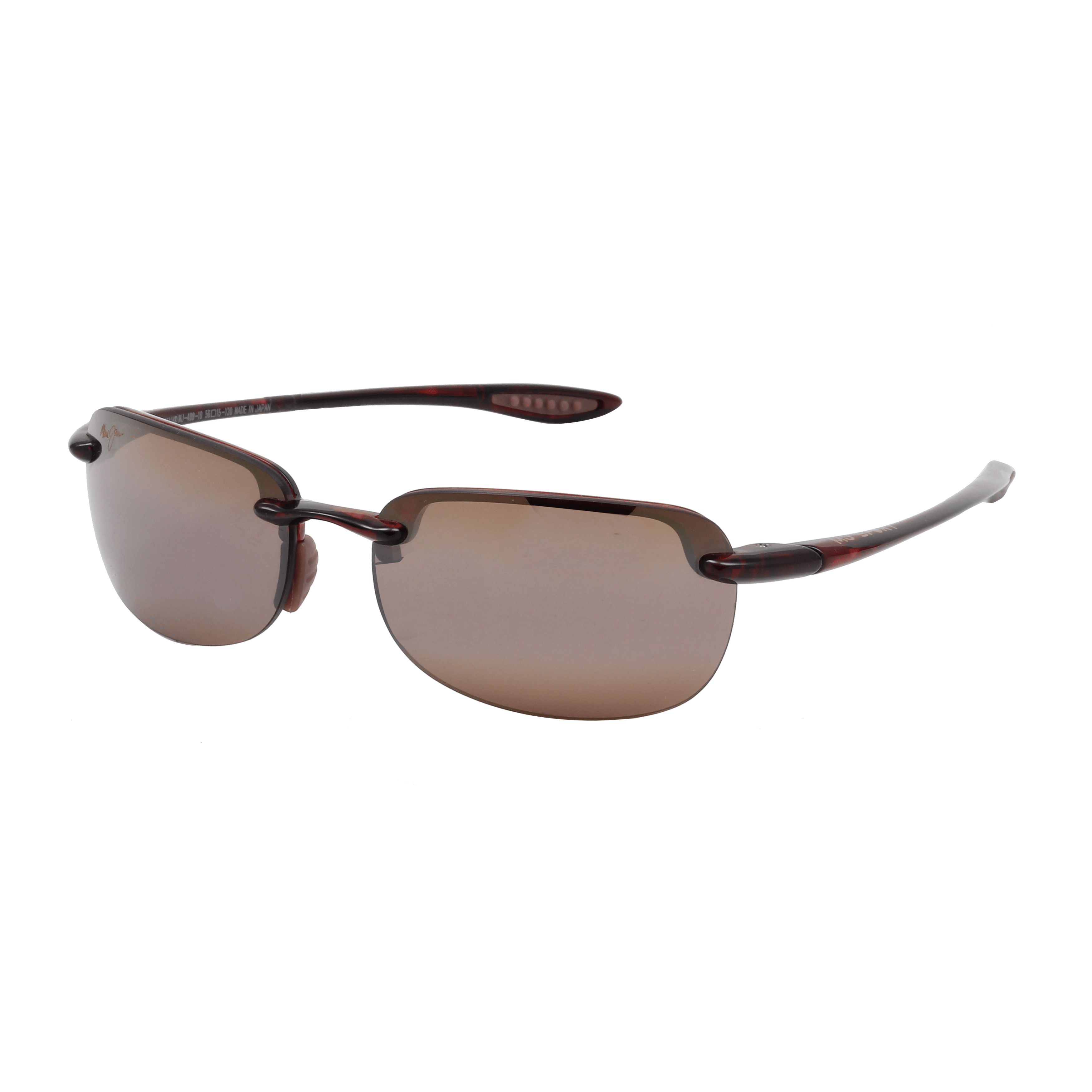 Maui Jim MJ-H408 Sunglass Brown Unisex RimLess Shell Sunglass — Brown frame — alternate view