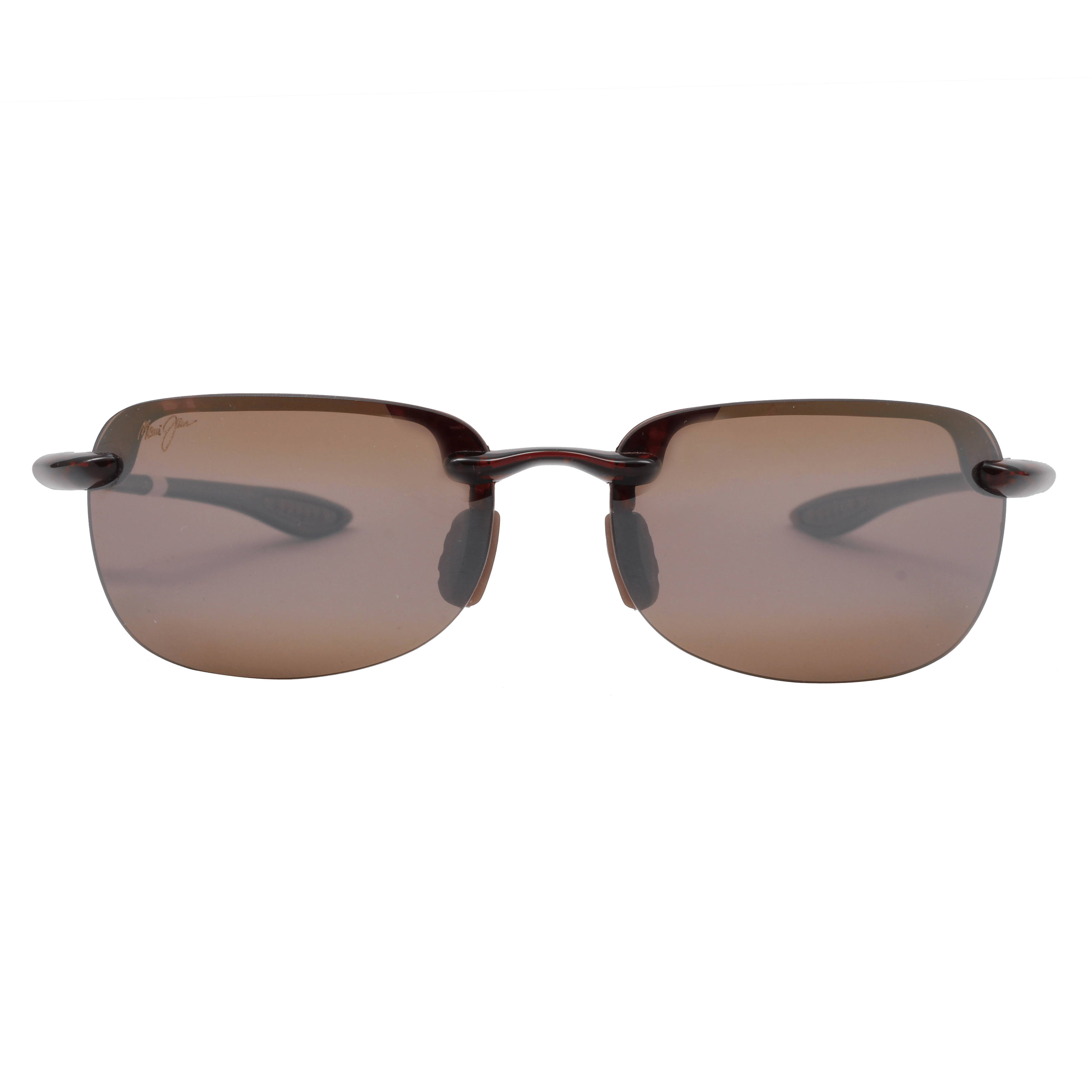 Maui Jim MJ-H408 Sunglass Brown Unisex RimLess Shell Sunglass — Brown frame