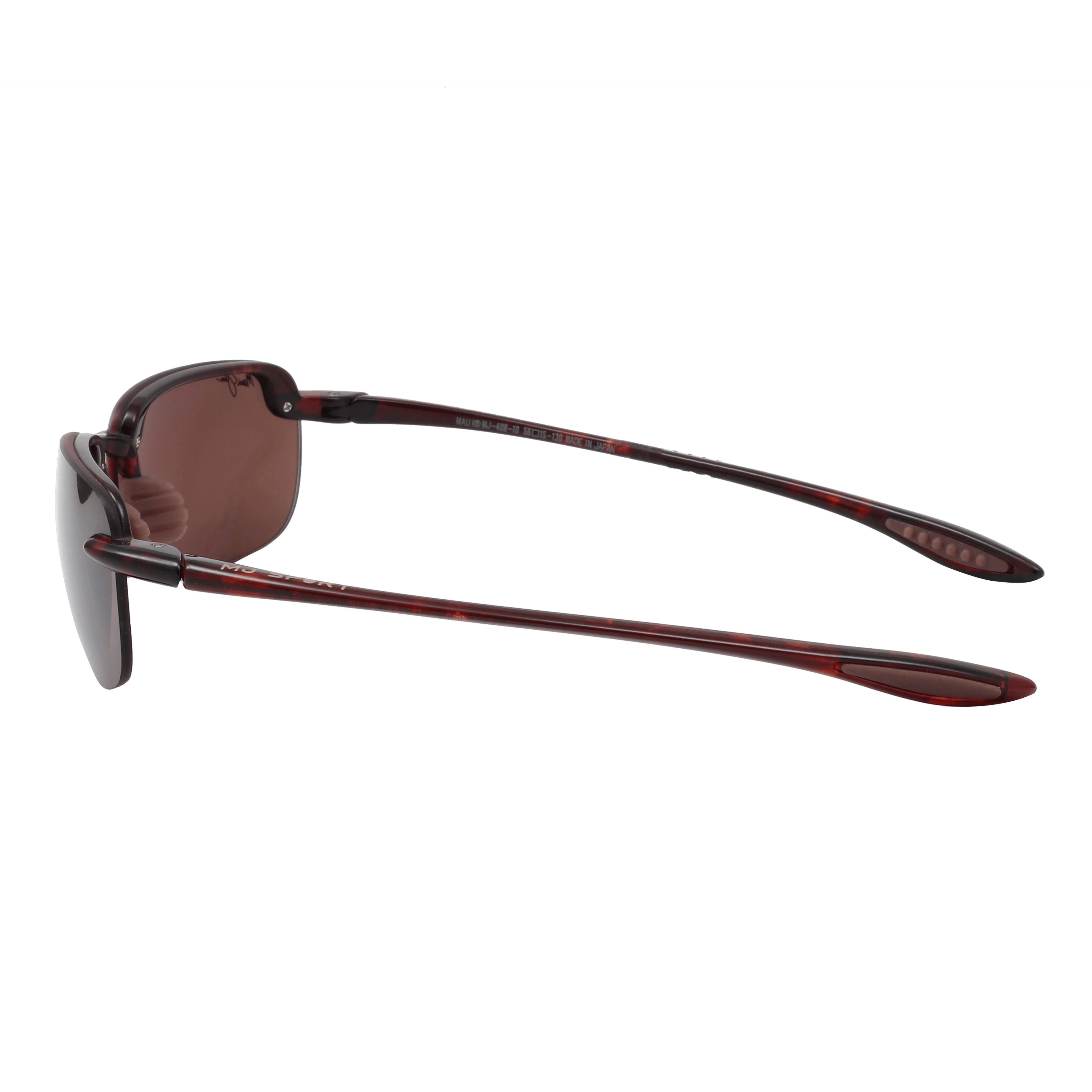 Maui Jim MJ-H408 Sunglass Brown Unisex RimLess Shell Sunglass — Brown frame — view 3