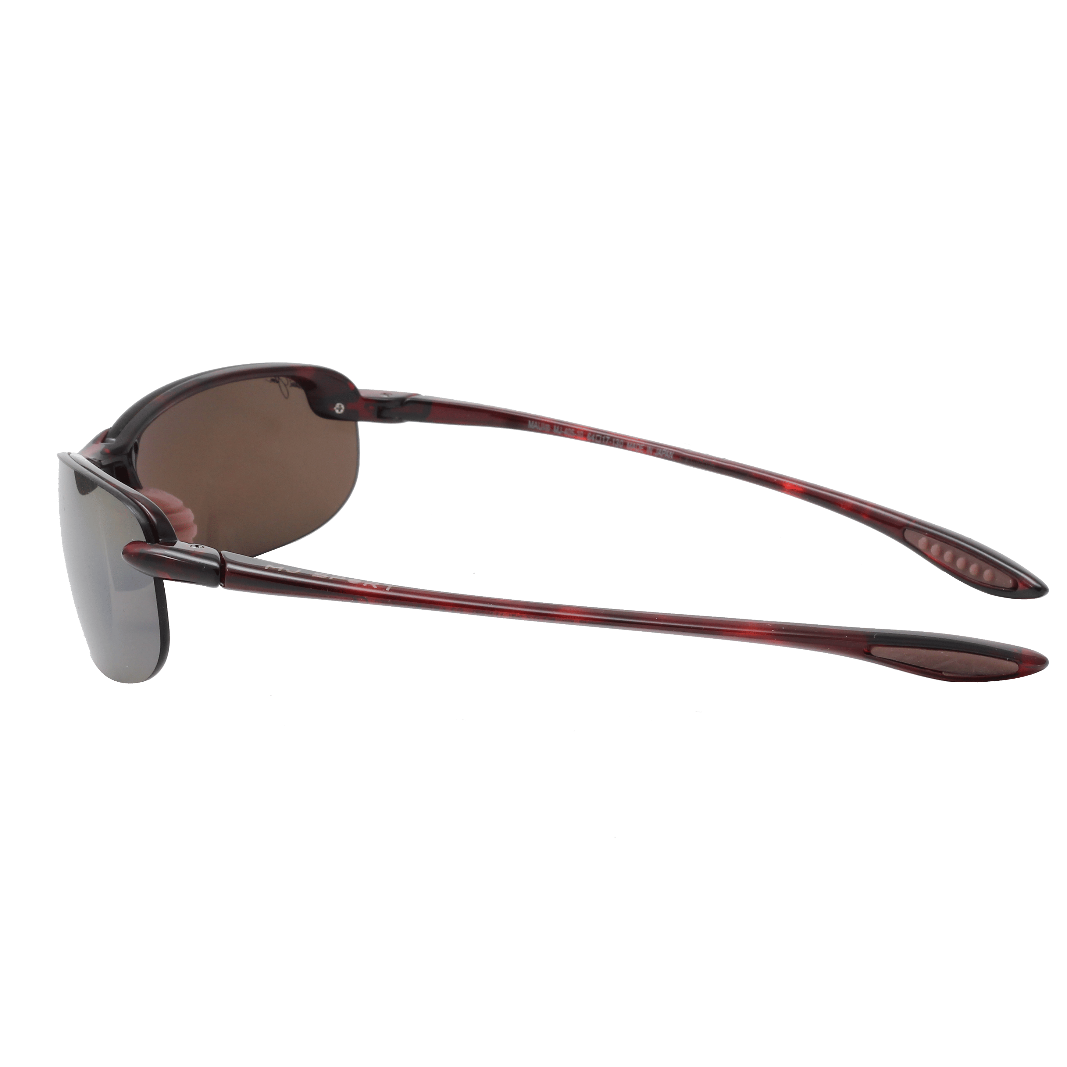 Maui Jim H405 Sunglass Brown Male RimLess Shell Sunglass — Brown frame — view 3